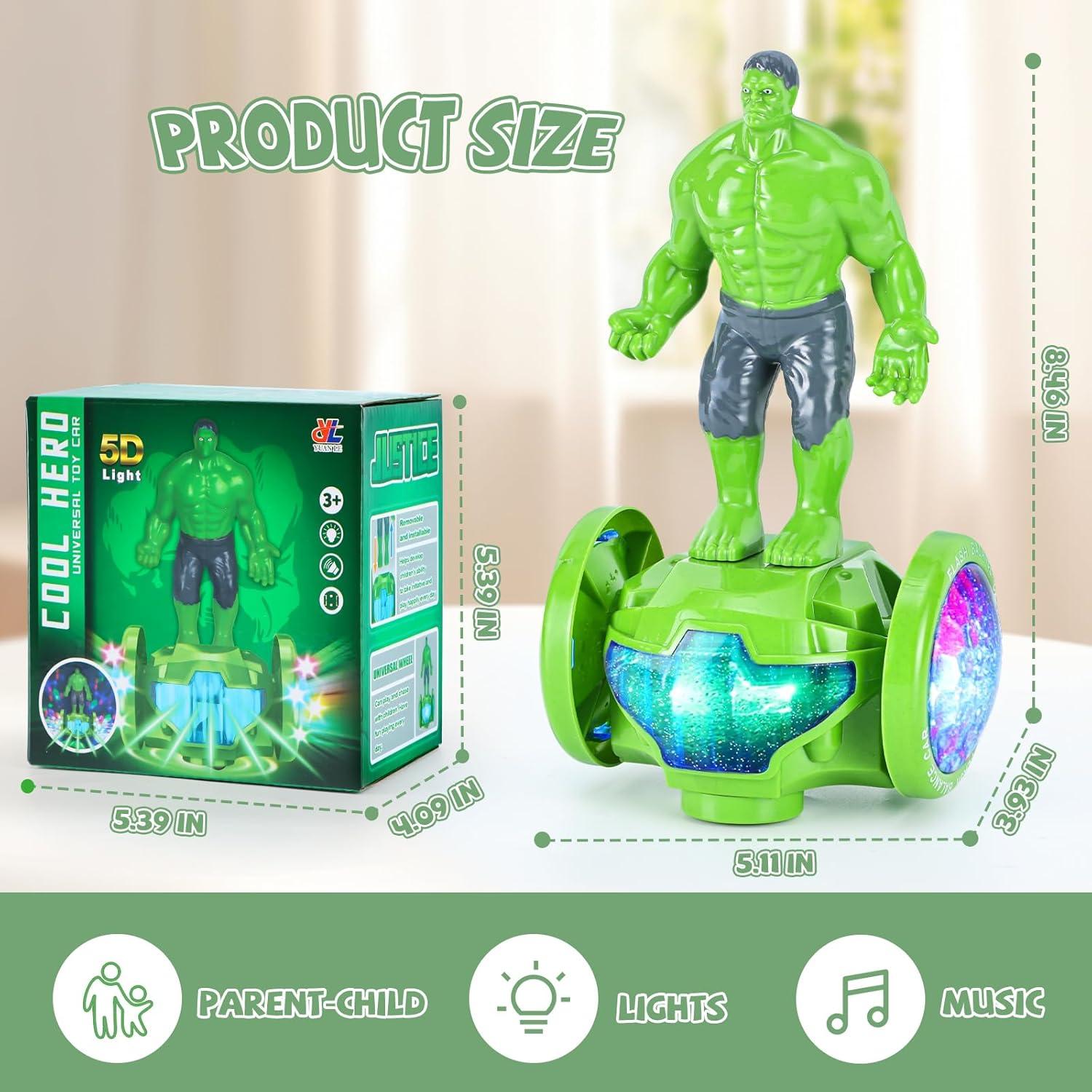 Coche de Juguete Robot Verde BMESSE con Música y Luces