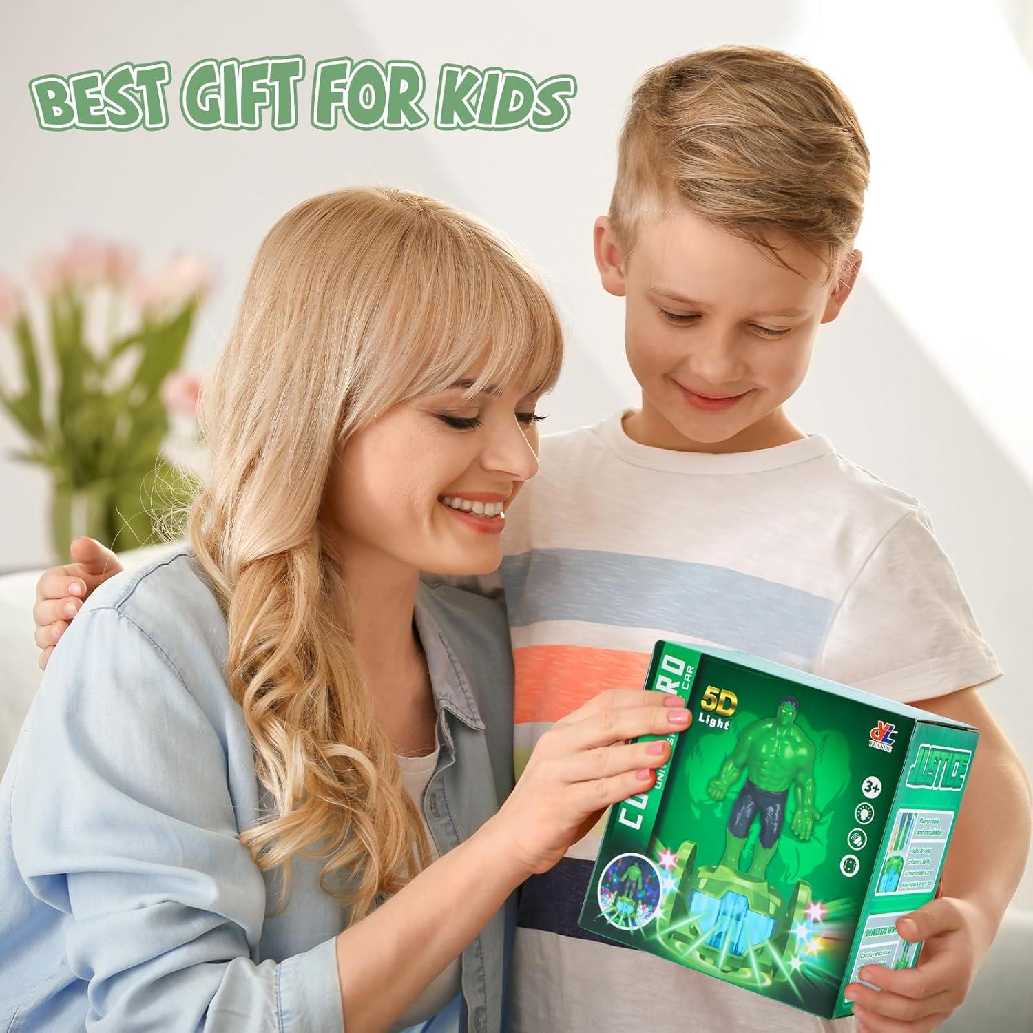 Coche de Juguete Robot Verde BMESSE con Música y Luces