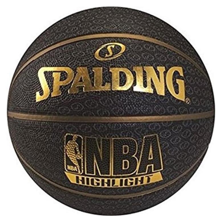 Fast S Highlight Rubber Basketball Size-7 (Black/Gold)