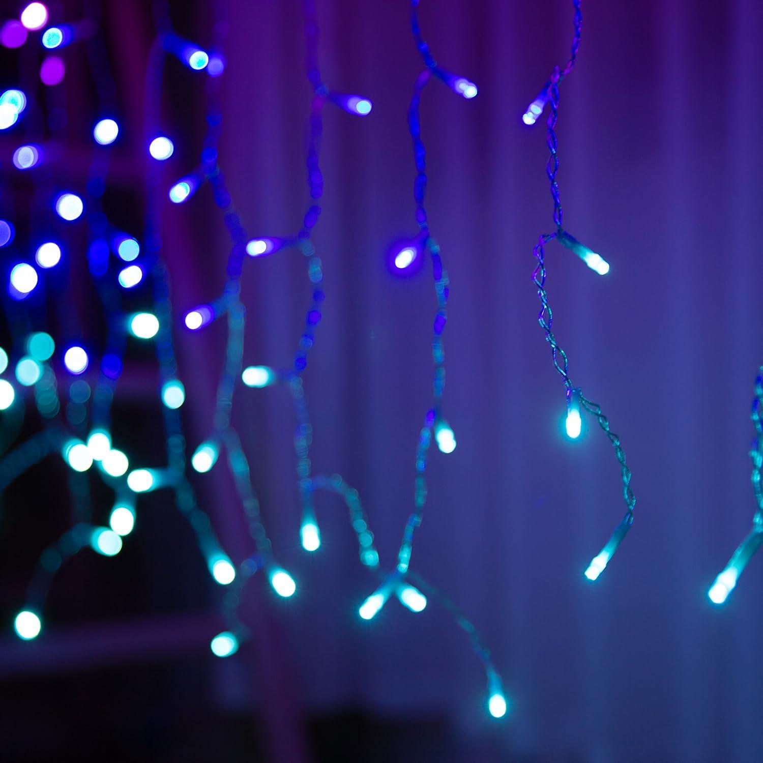 Luces de Cortina LED Snokip 192 con Control Remoto y 8 Modos