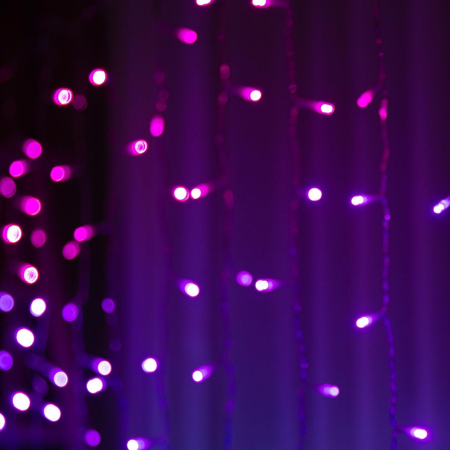 Luces de Cortina LED Snokip 192 con Control Remoto y 8 Modos