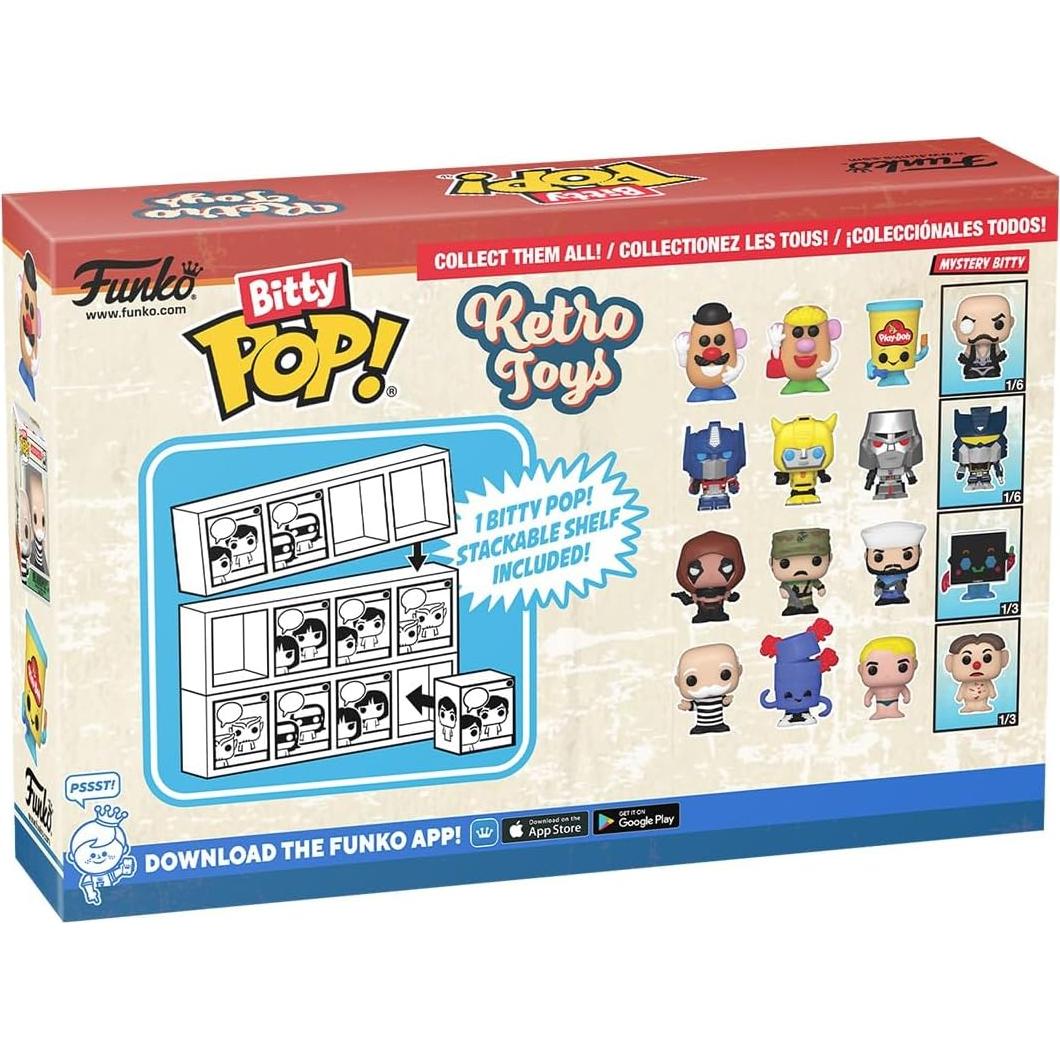 Funko Bitty POP Juguetes Retro - Paquete de 4 Figuras 2.2 cm