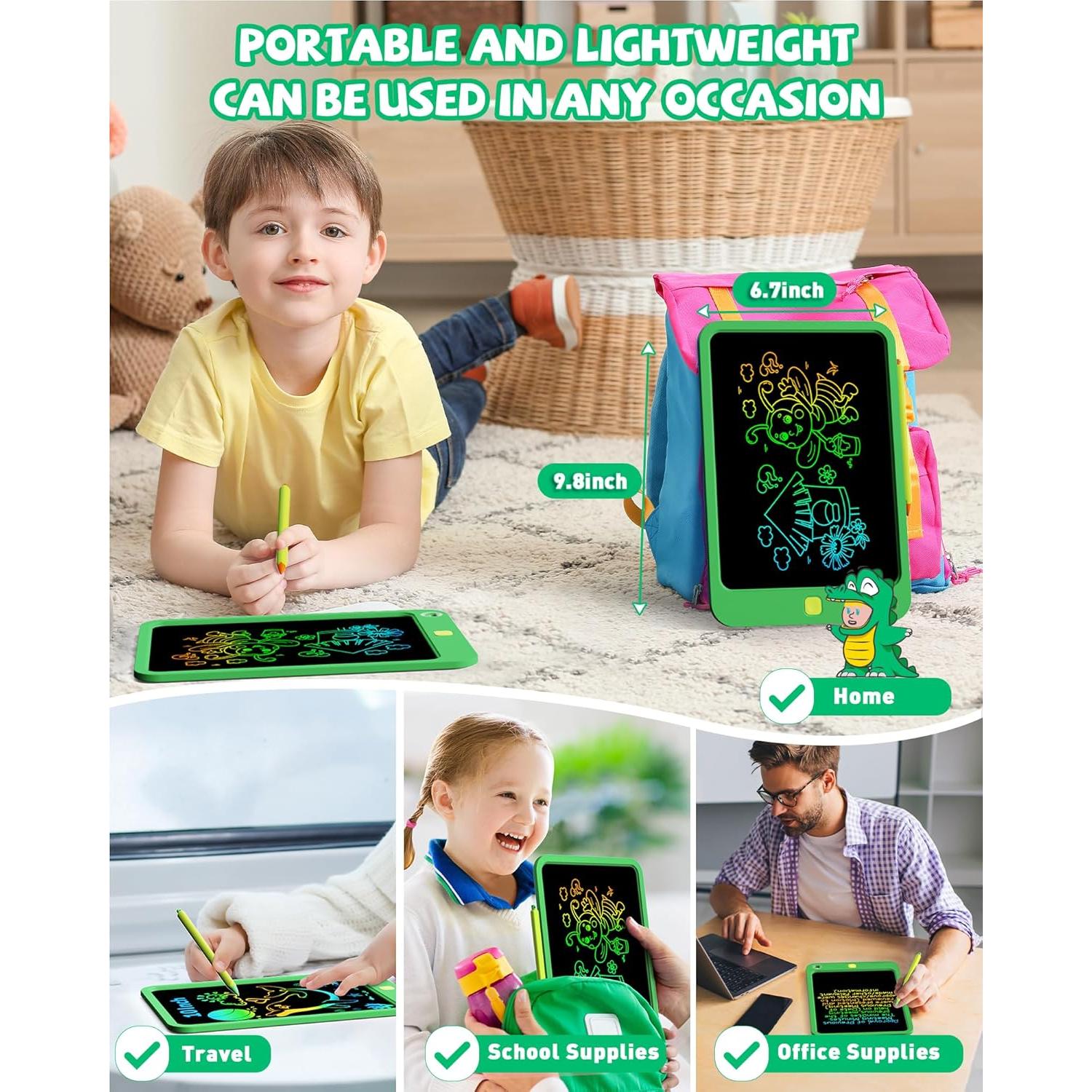 Tableta de Escritura LCD KOKODI 10" Verde para Niños