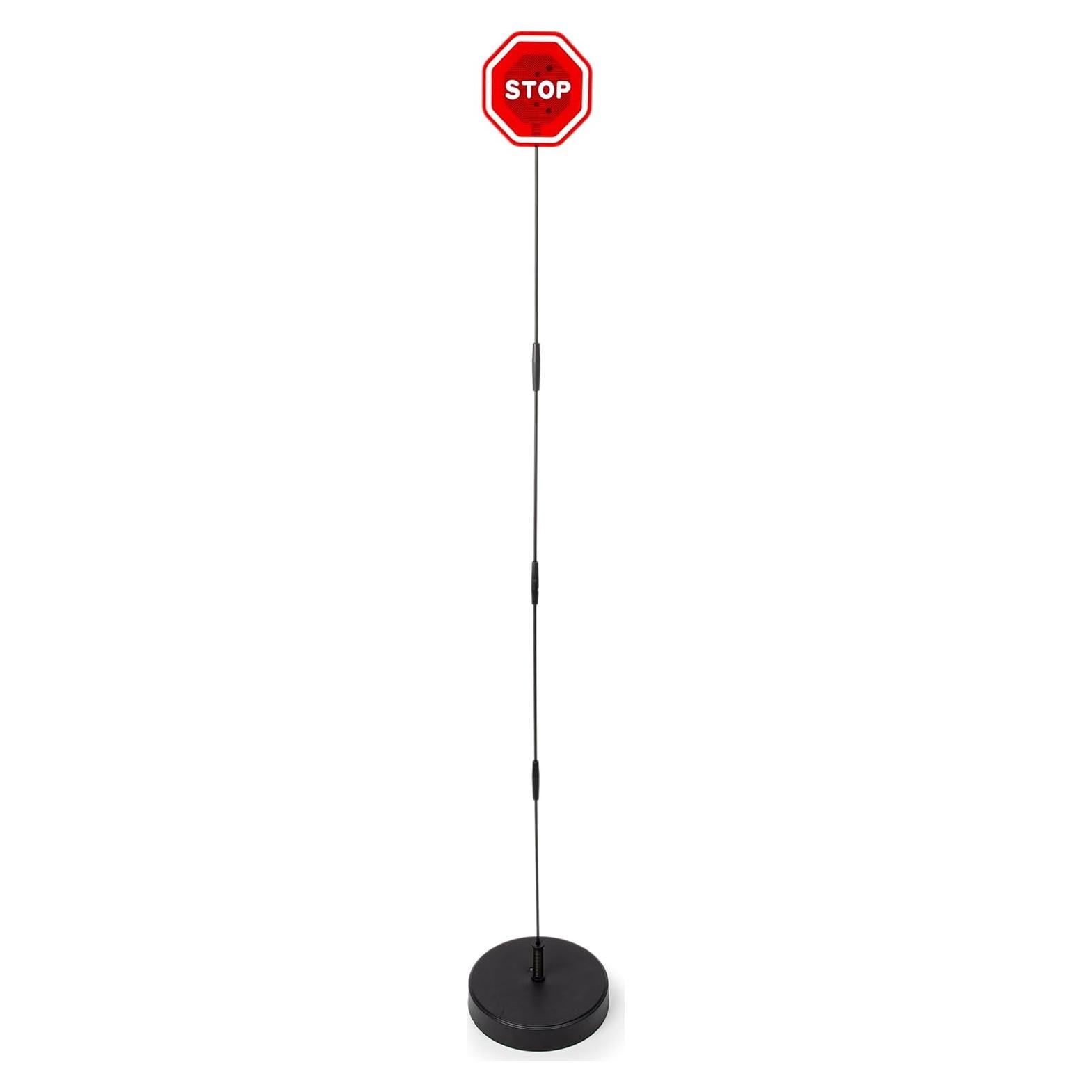 Zento Deals LED Flashing Stop Sign Parking Assistant for Garage- 7” Bright Red Stop Sign, Warning Car Stop Indicator Sensor for Vehicles, Adjustable Height, Premium Quality