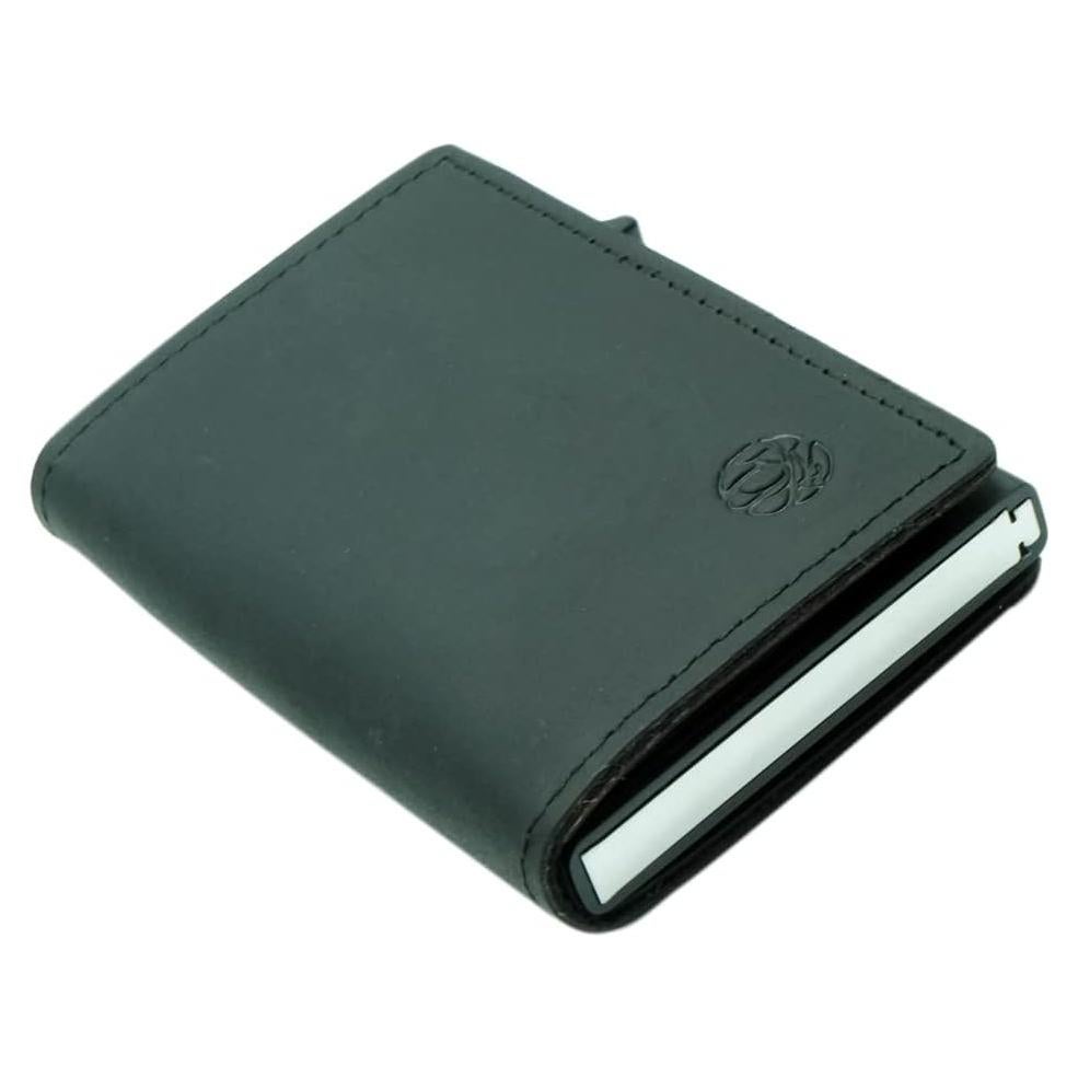 Cartera Slim Pacer Go de Aluminio y Cuero con Bloqueo RFID