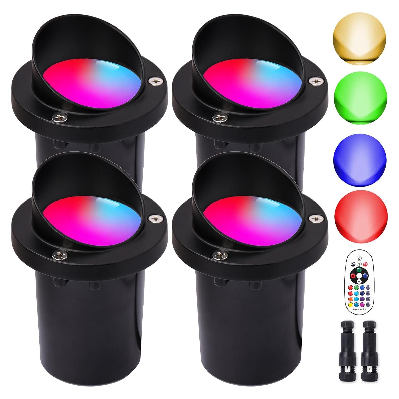 Luces de Jardín EAGLOD RGB 10W Impermeables 4 Paquete