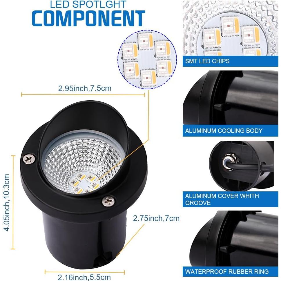 Luces de Jardín EAGLOD RGB 10W Impermeables 4 Paquete