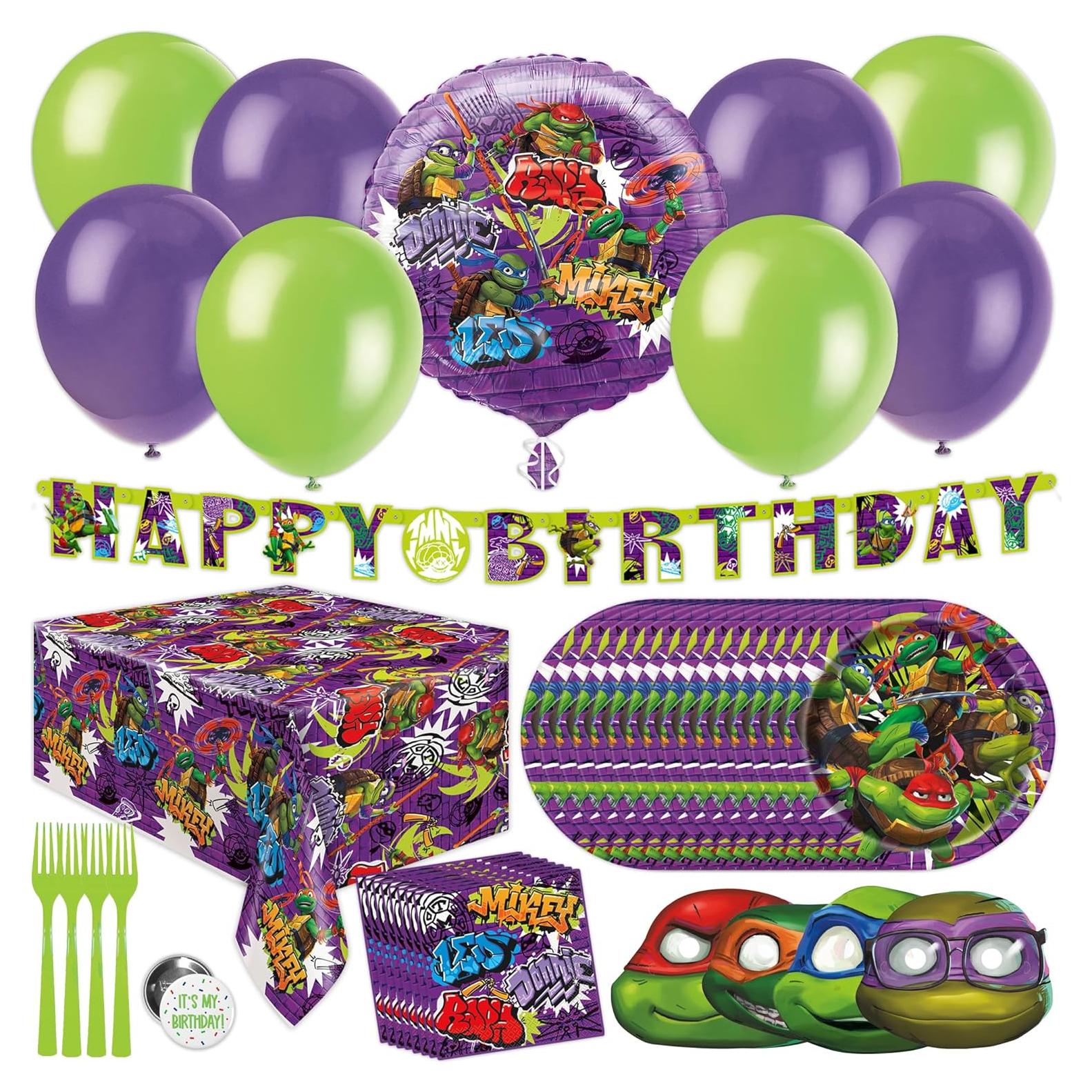 Suministros Fiesta Cumpleaños Tortugas Ninja Unique 16 Invitados