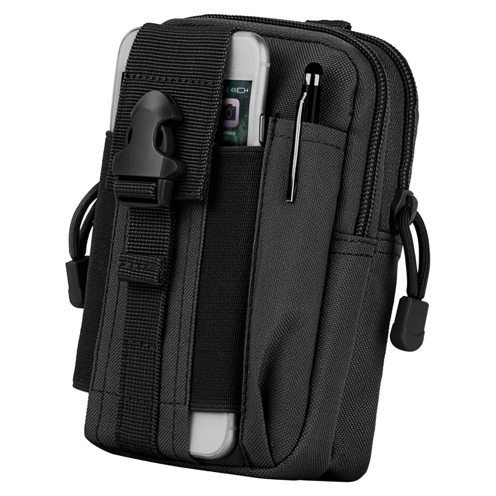 Funda Táctica Molle bvya para Teléfono Negro Compatible iPhone