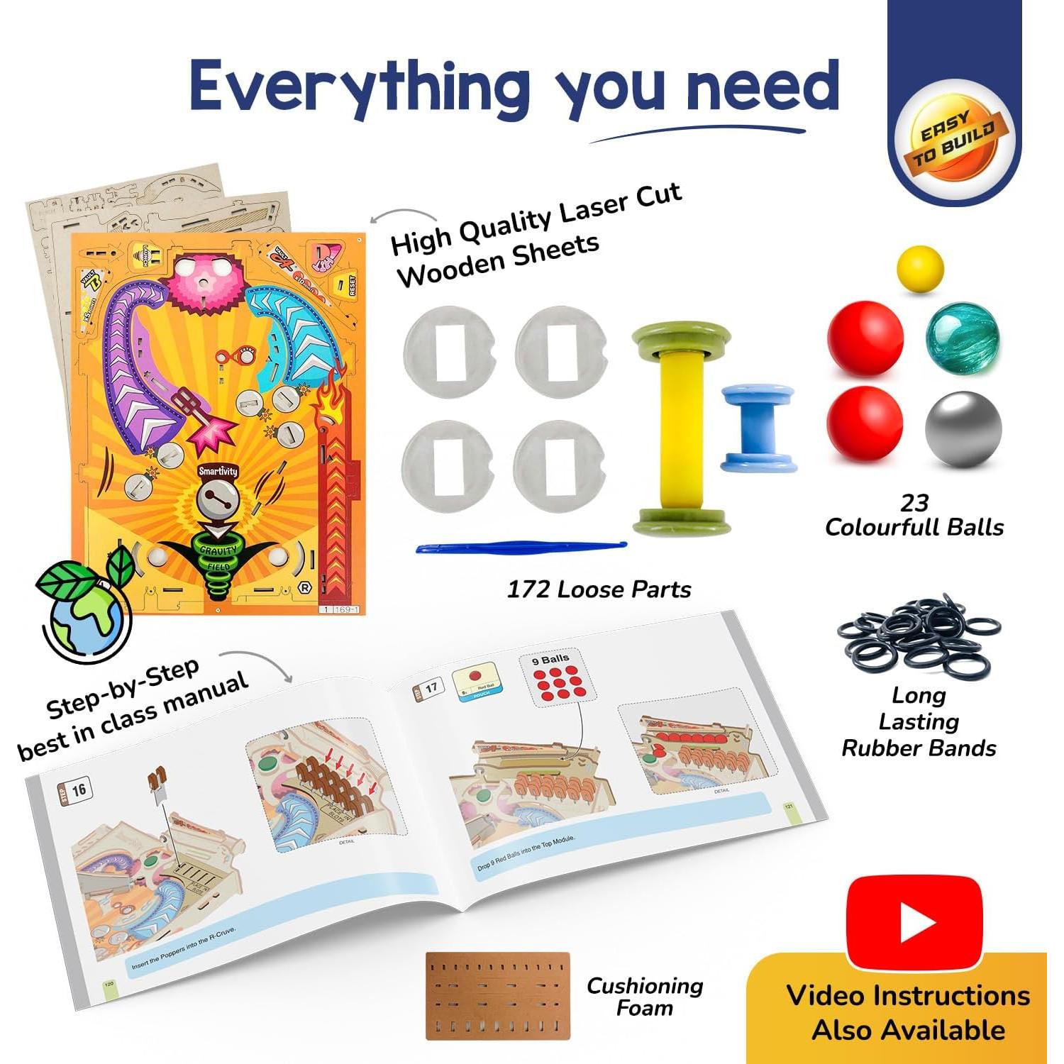 Juguete de Máquina de Pinball DIY Smartivity para 8 a 14 Años