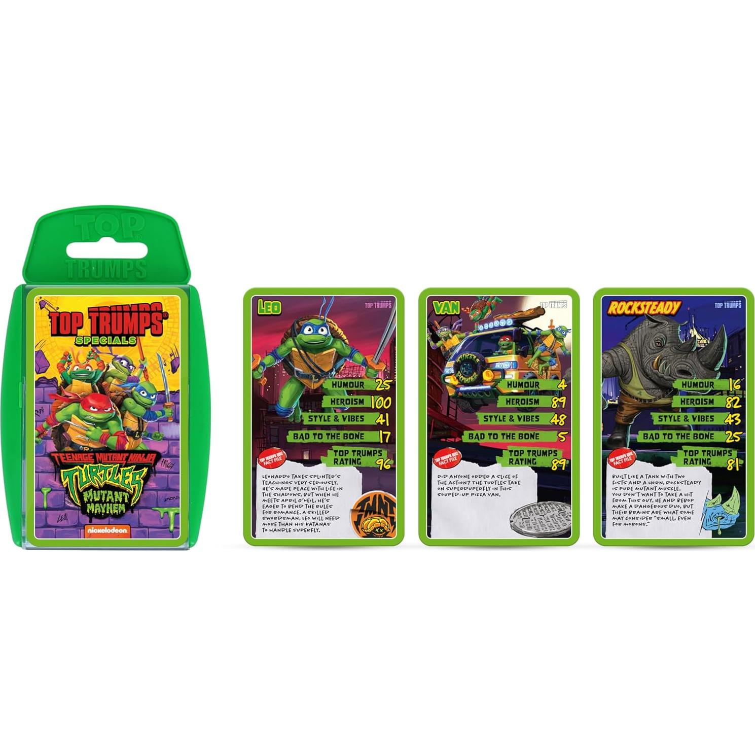 Juego de Cartas Top Trumps Tortugas Ninja - 2+ Jugadores - 6+ Años