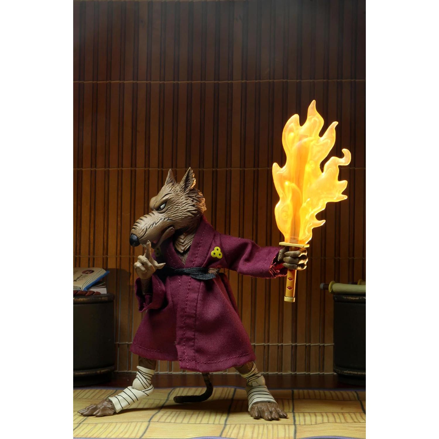 NECA Tortugas Ninja 2-Pack Splinter y Baxter 18 cm Accesorios