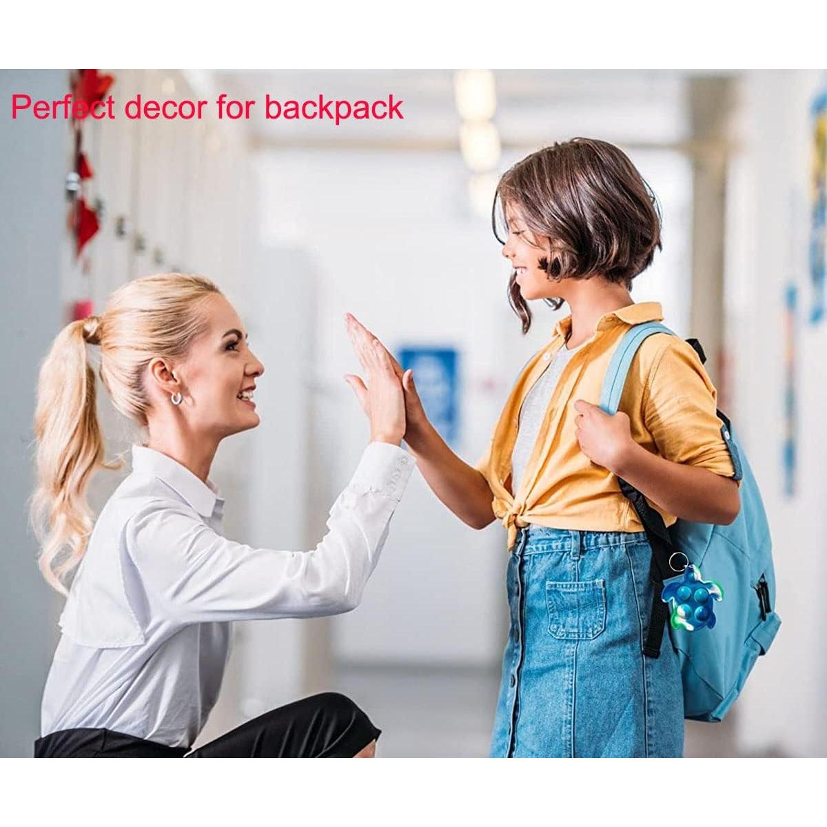 30 Paquetes Llaveros Antiestrés Tortuga Arcoíris Goodangie00