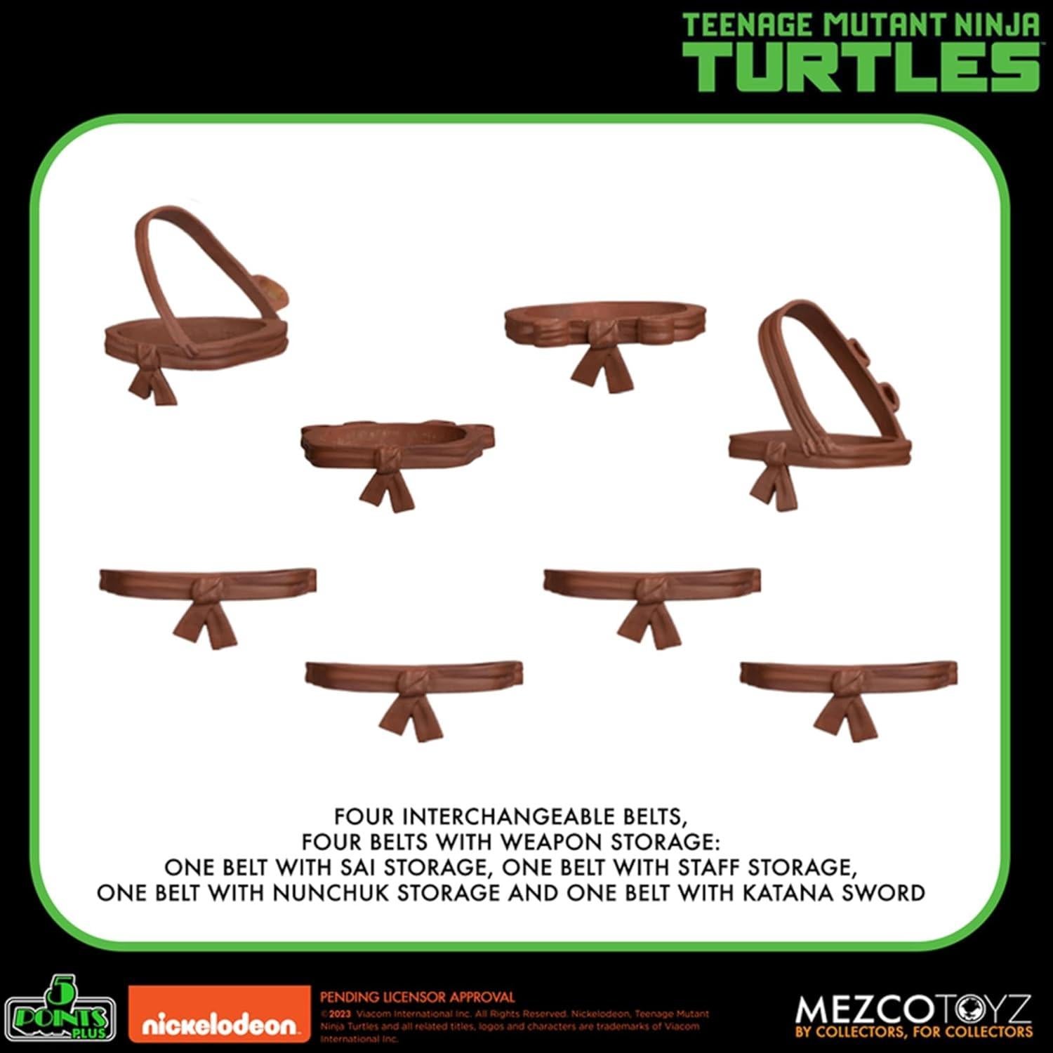 Set Deluxe Tortugas Ninja 5 Points Plus Mezco - 4 Figuras