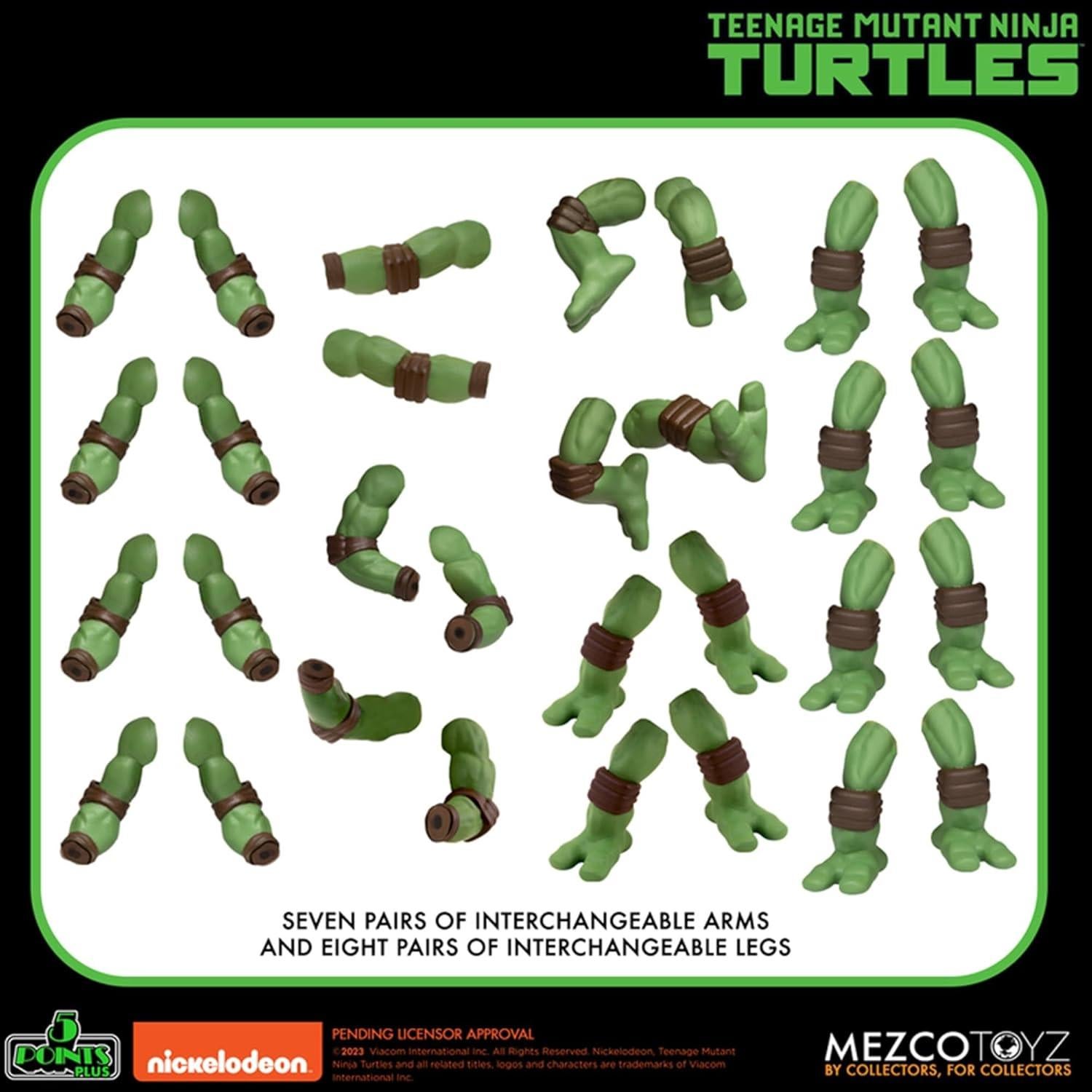 Set Deluxe Tortugas Ninja 5 Points Plus Mezco - 4 Figuras
