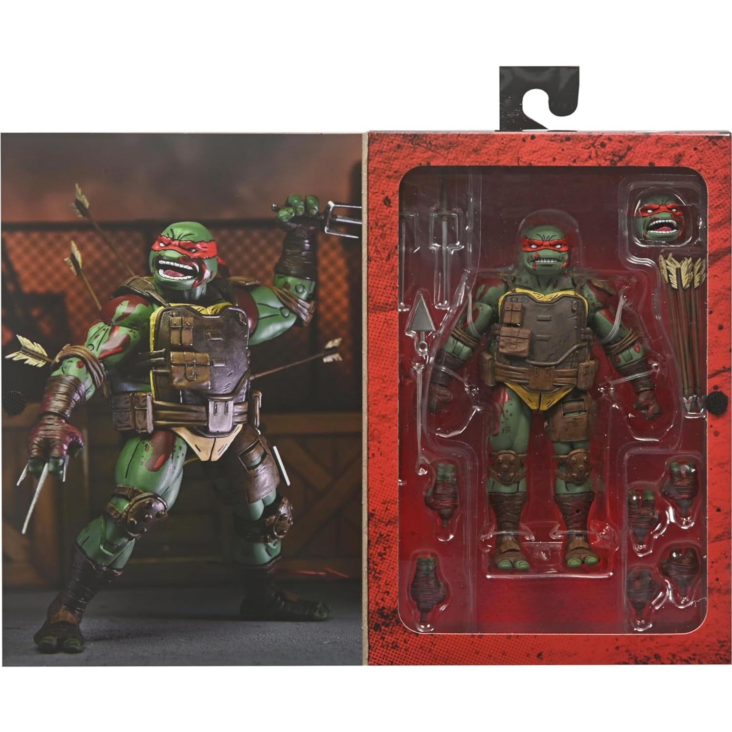 Figura de Acción NECA Tortugas Ninja Raphael 1:7 Daños de Batalla