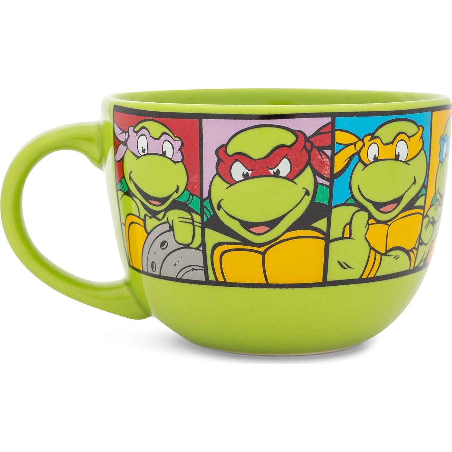 Taza de sopa cerámica Silver Buffalo TMNT 710 ml Verde