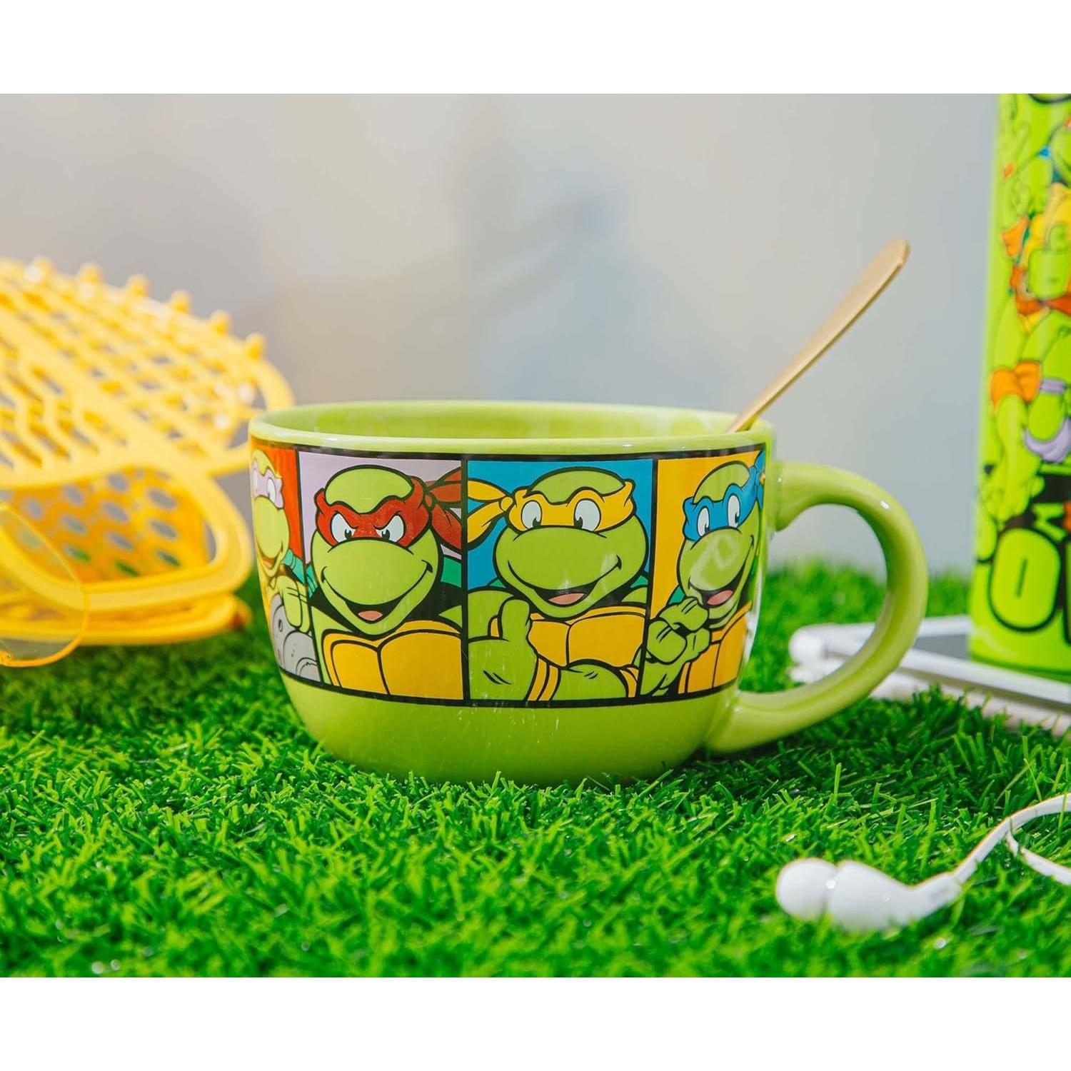 Taza de sopa cerámica Silver Buffalo TMNT 710 ml Verde