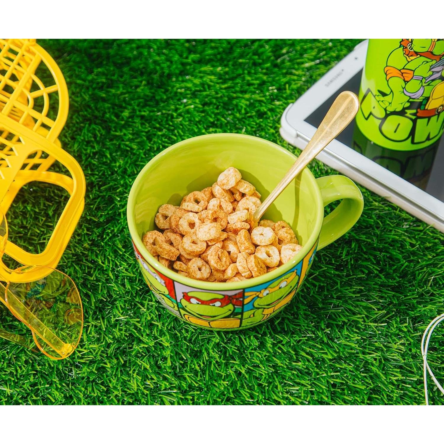 Taza de sopa cerámica Silver Buffalo TMNT 710 ml Verde