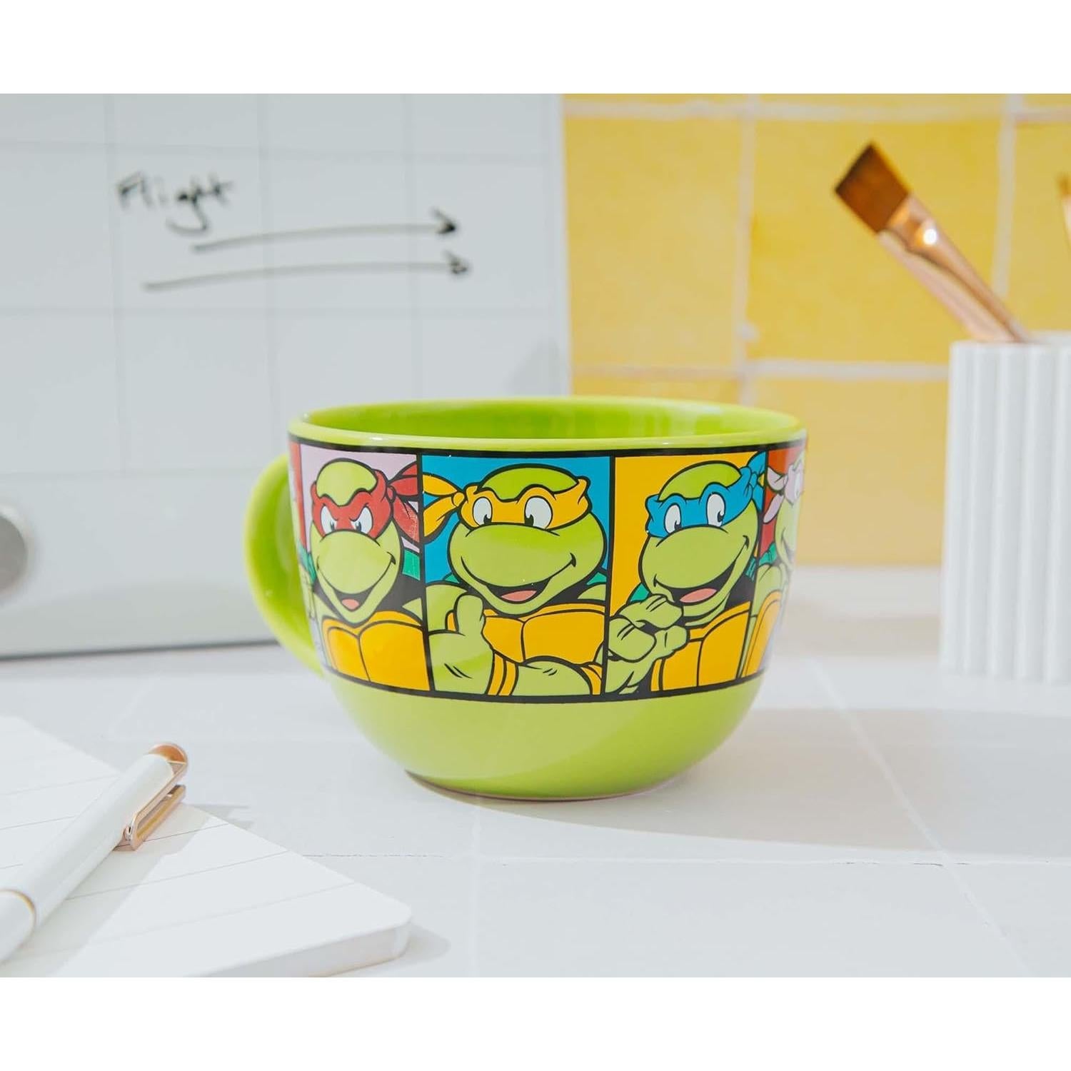 Taza de sopa cerámica Silver Buffalo TMNT 710 ml Verde