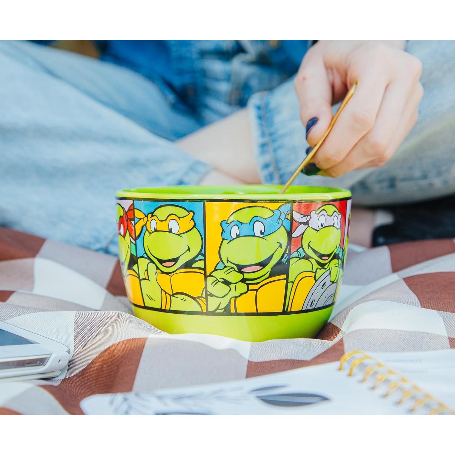 Taza de sopa cerámica Silver Buffalo TMNT 710 ml Verde