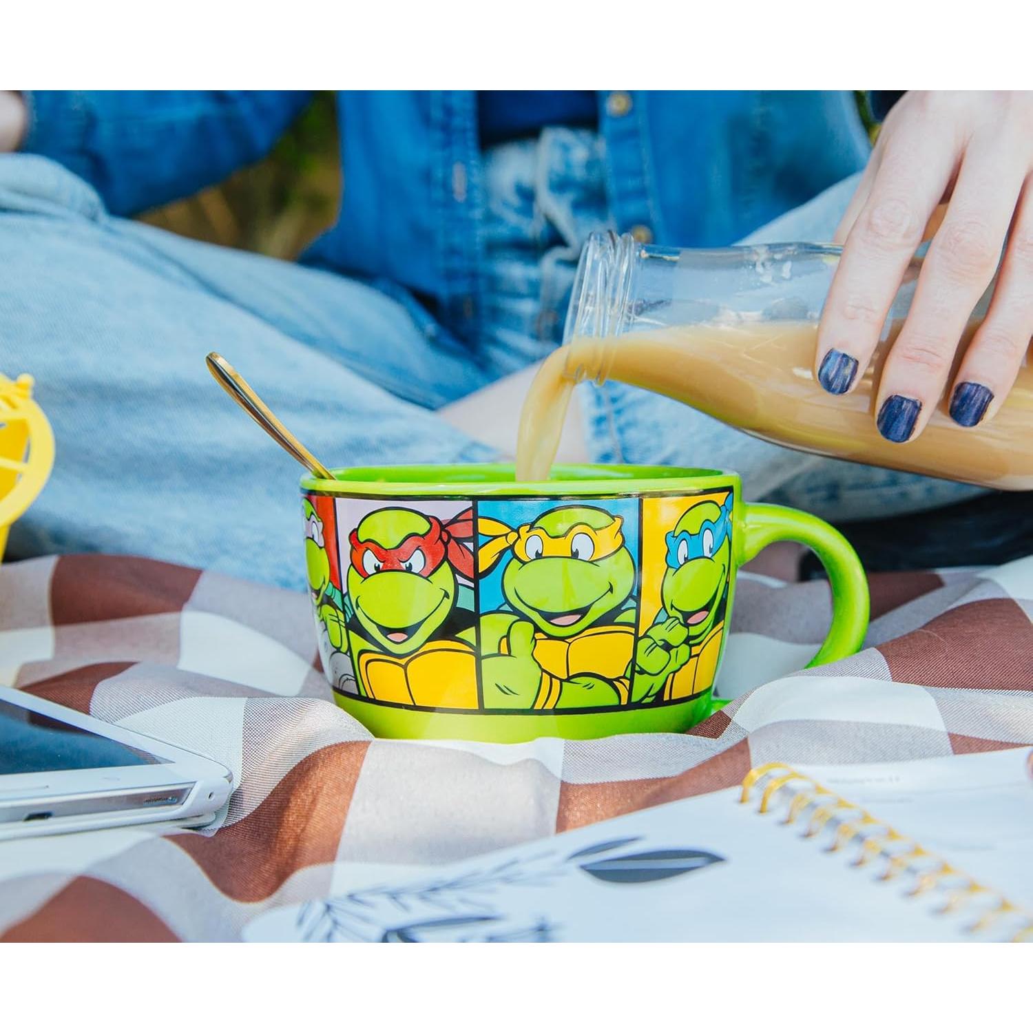 Taza de sopa cerámica Silver Buffalo TMNT 710 ml Verde