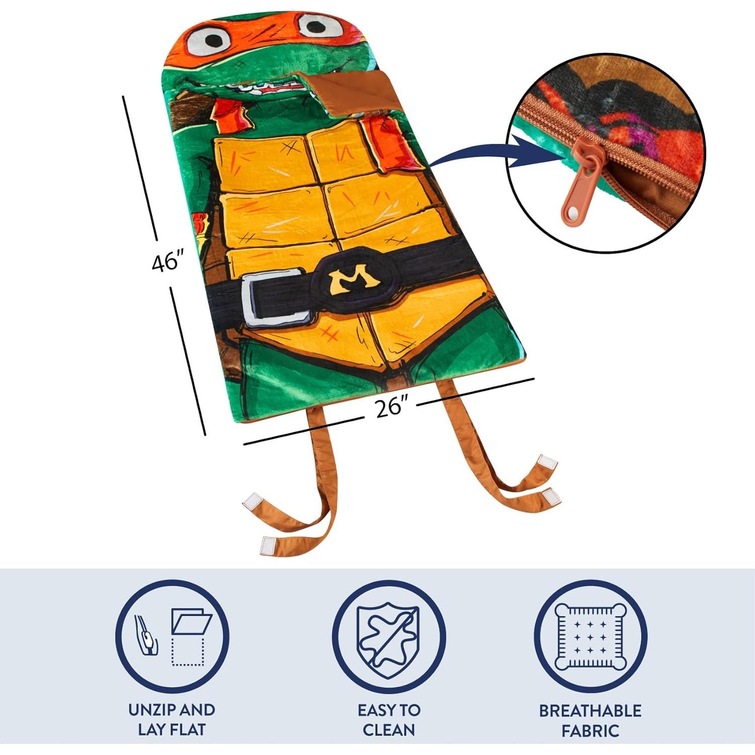 Saco de Dormir con Capucha Idea Nuova Tortugas Ninja 147 cm