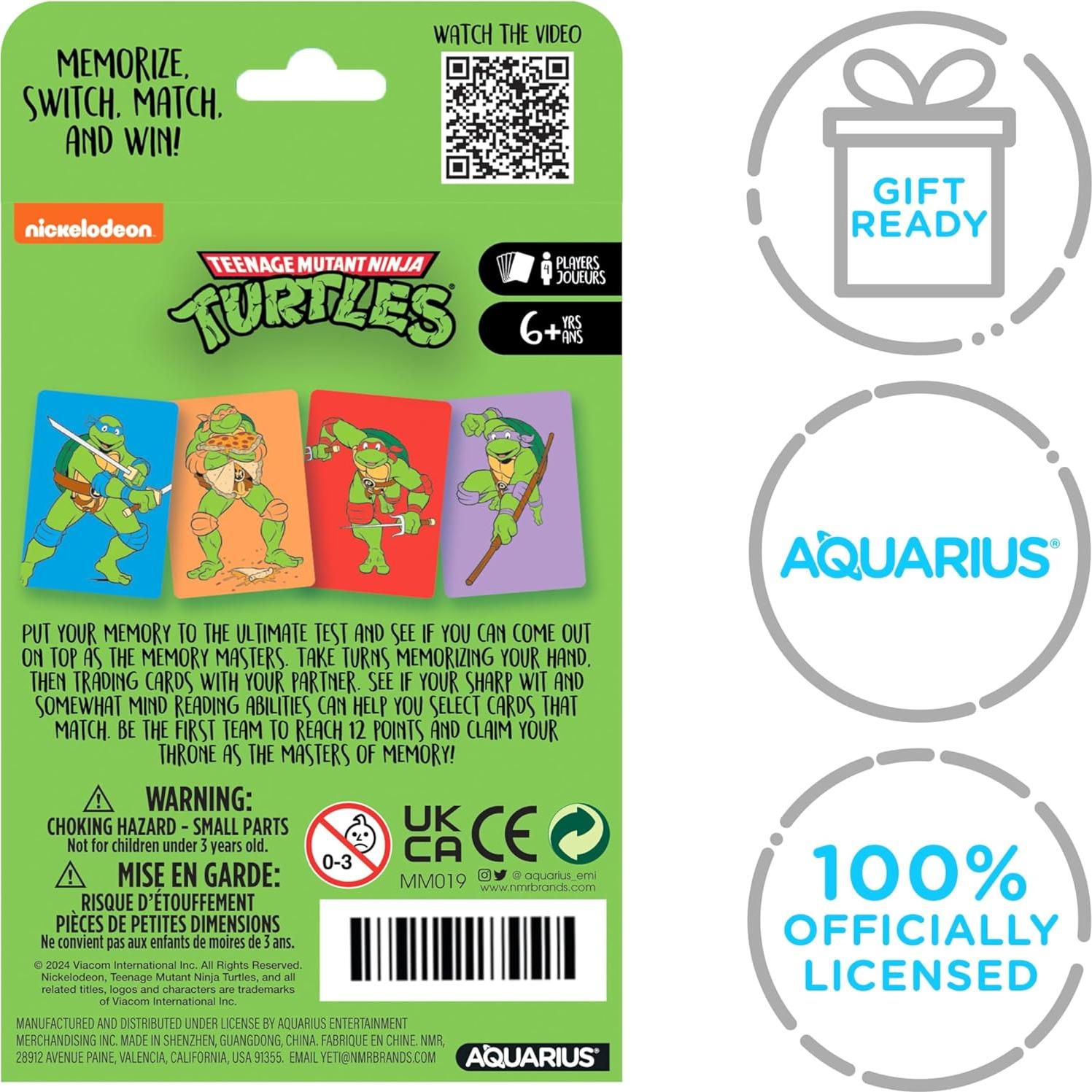 Juego de Cartas Memory Master TMNT AQUARIUS - 4 Jugadores