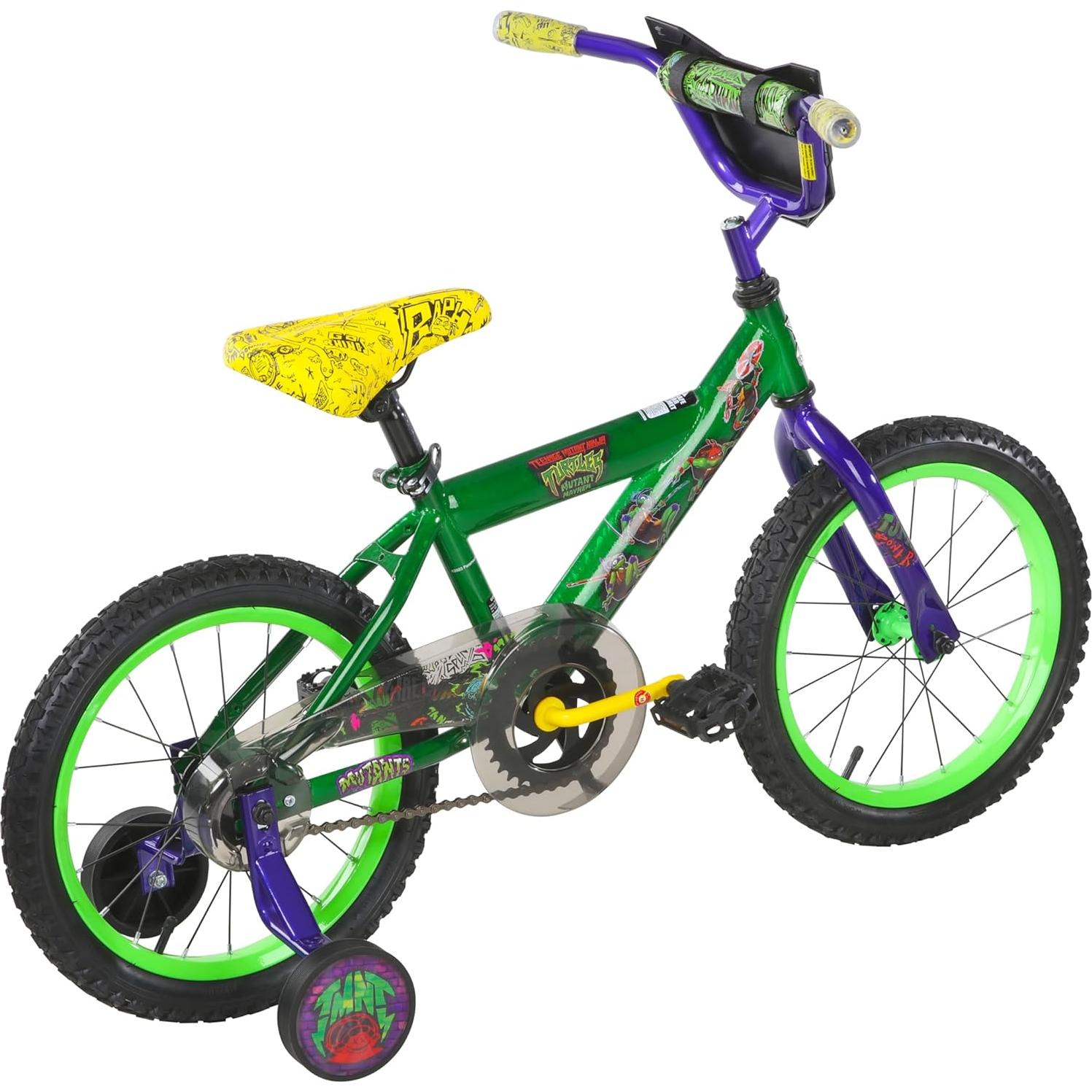 Bicicleta Infantil Dynacraft Tortugas Ninja 16" Verde Oscuro
