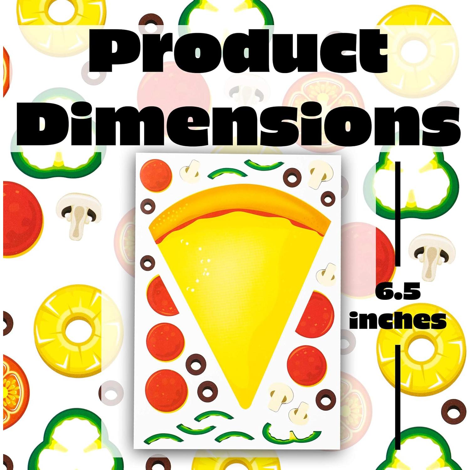 Stickers de Pizza para Niños Edgewood Toys - 24 Hojas Creativas