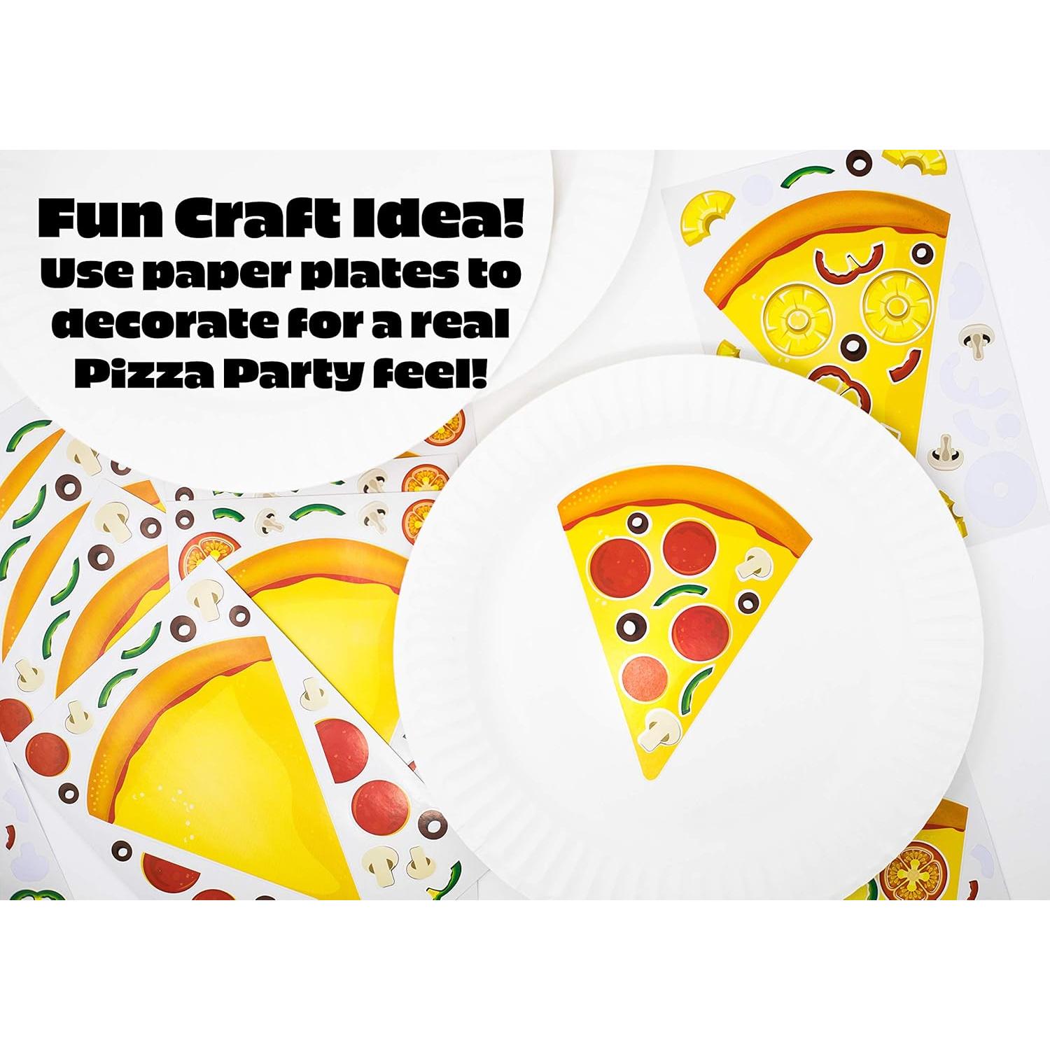 Stickers de Pizza para Niños Edgewood Toys - 24 Hojas Creativas