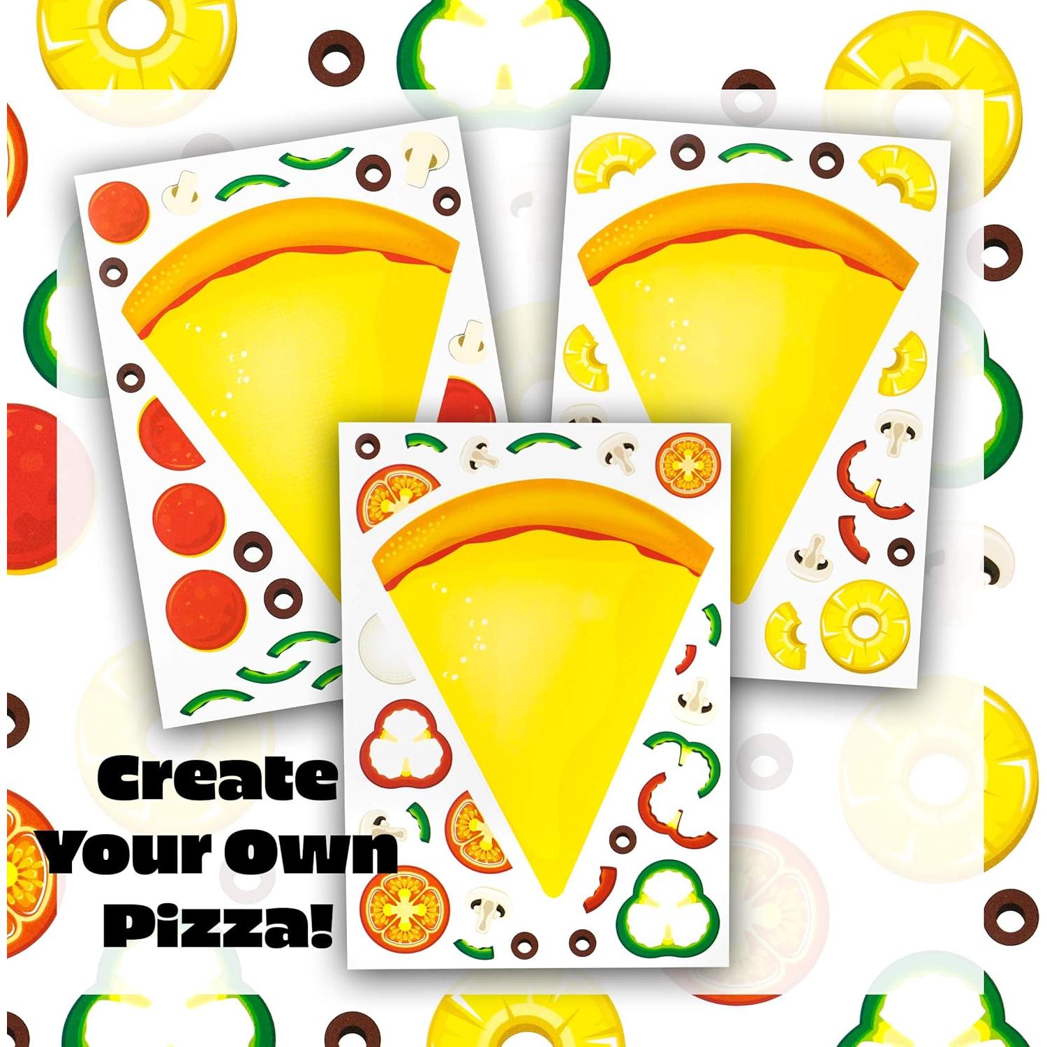 Stickers de Pizza para Niños Edgewood Toys - 24 Hojas Creativas