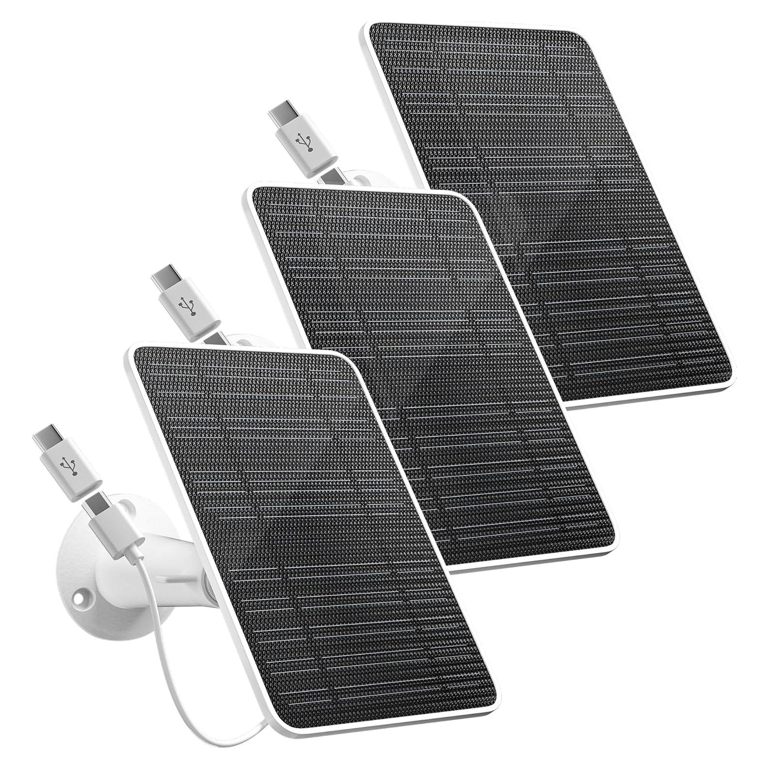 Panel Solar FOHOA para Eufycam 2C/2 Pro, 4W, 3 Paquete