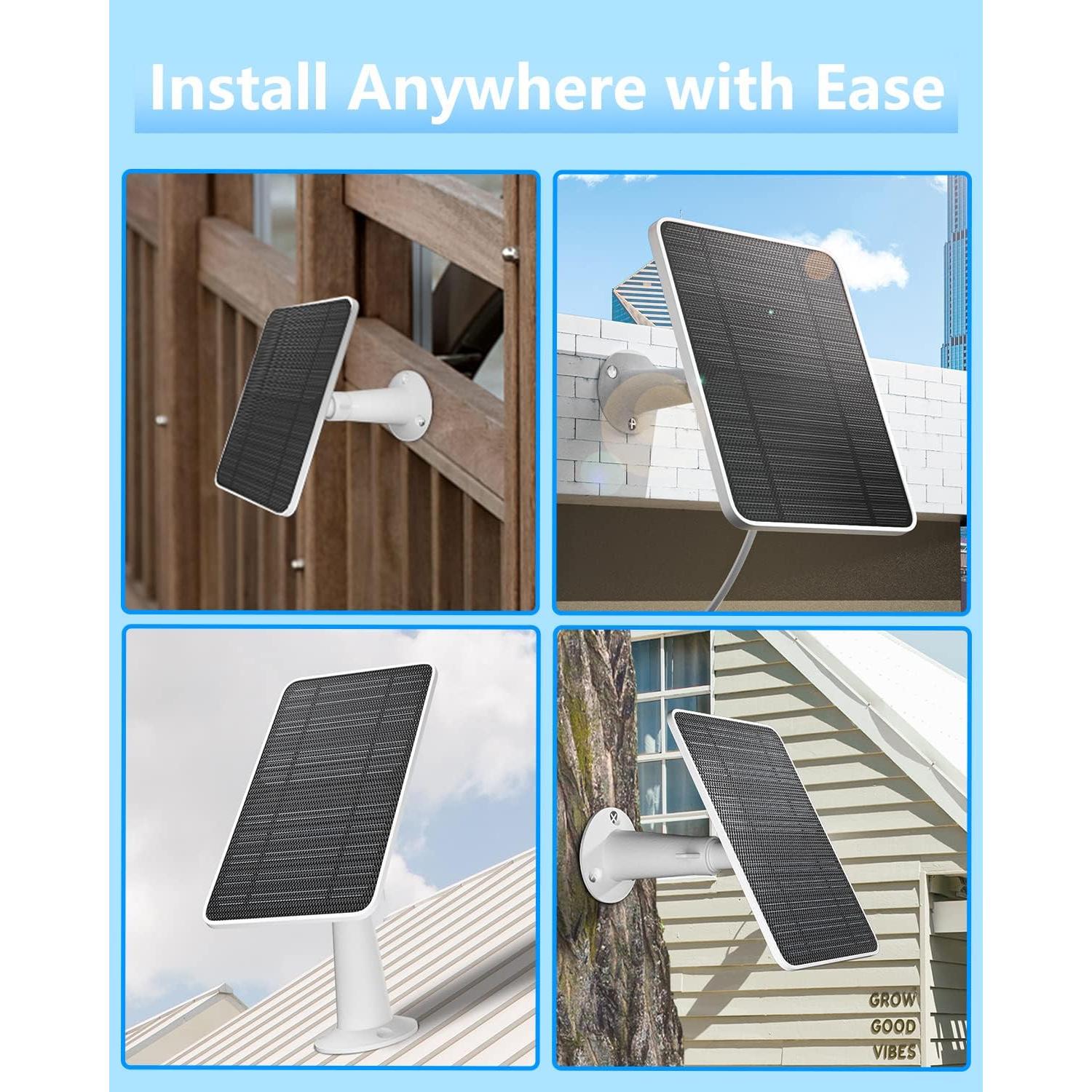 Panel Solar FOHOA para Eufycam 2C/2 Pro, 4W, 3 Paquete