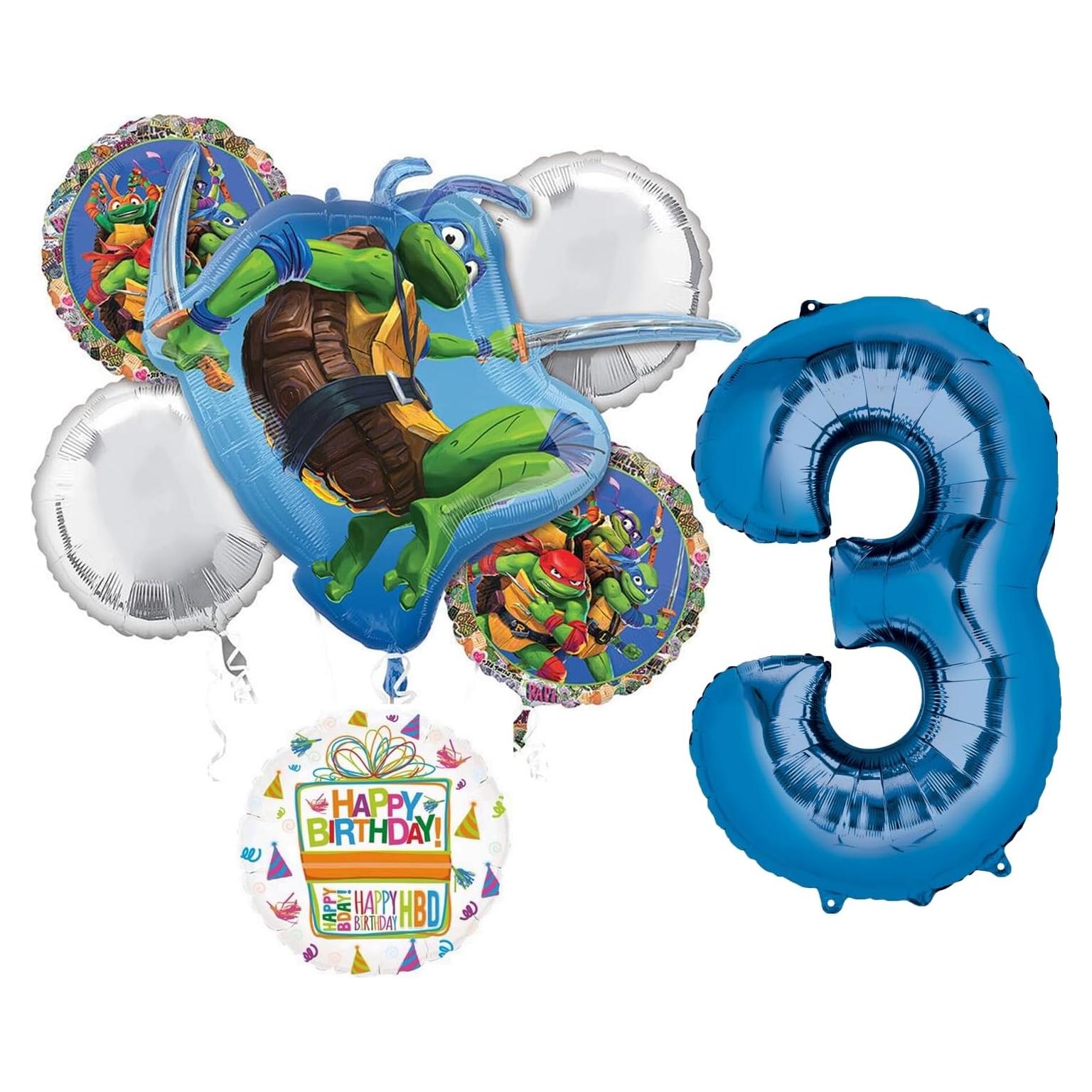 Ramo de Globos Tortuga Ninja 3er Cumpleaños Anagram