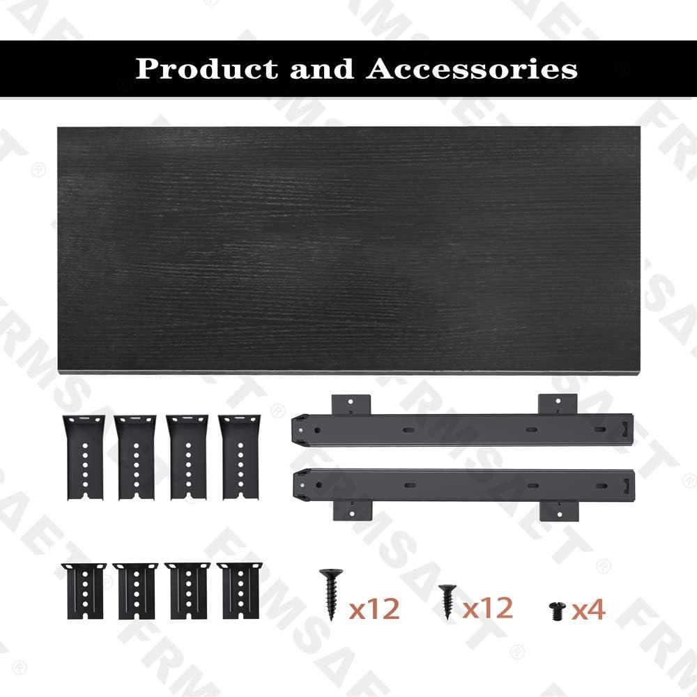 Bandeja para Teclado FRMSAET Ajustable 76.2 cm Madera Negra