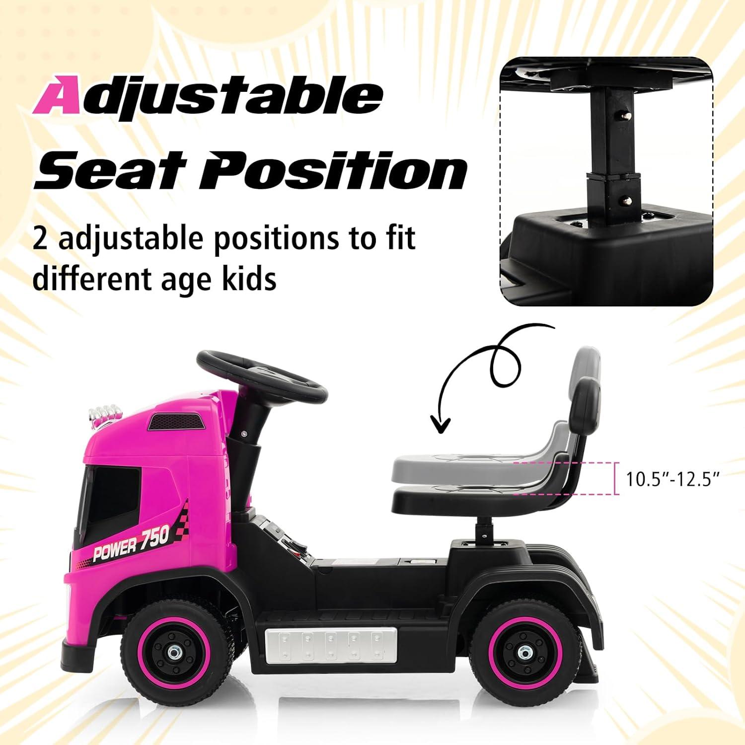 Coche Eléctrico HONEY JOY HJ-0963 Rosa 6V Ajustable