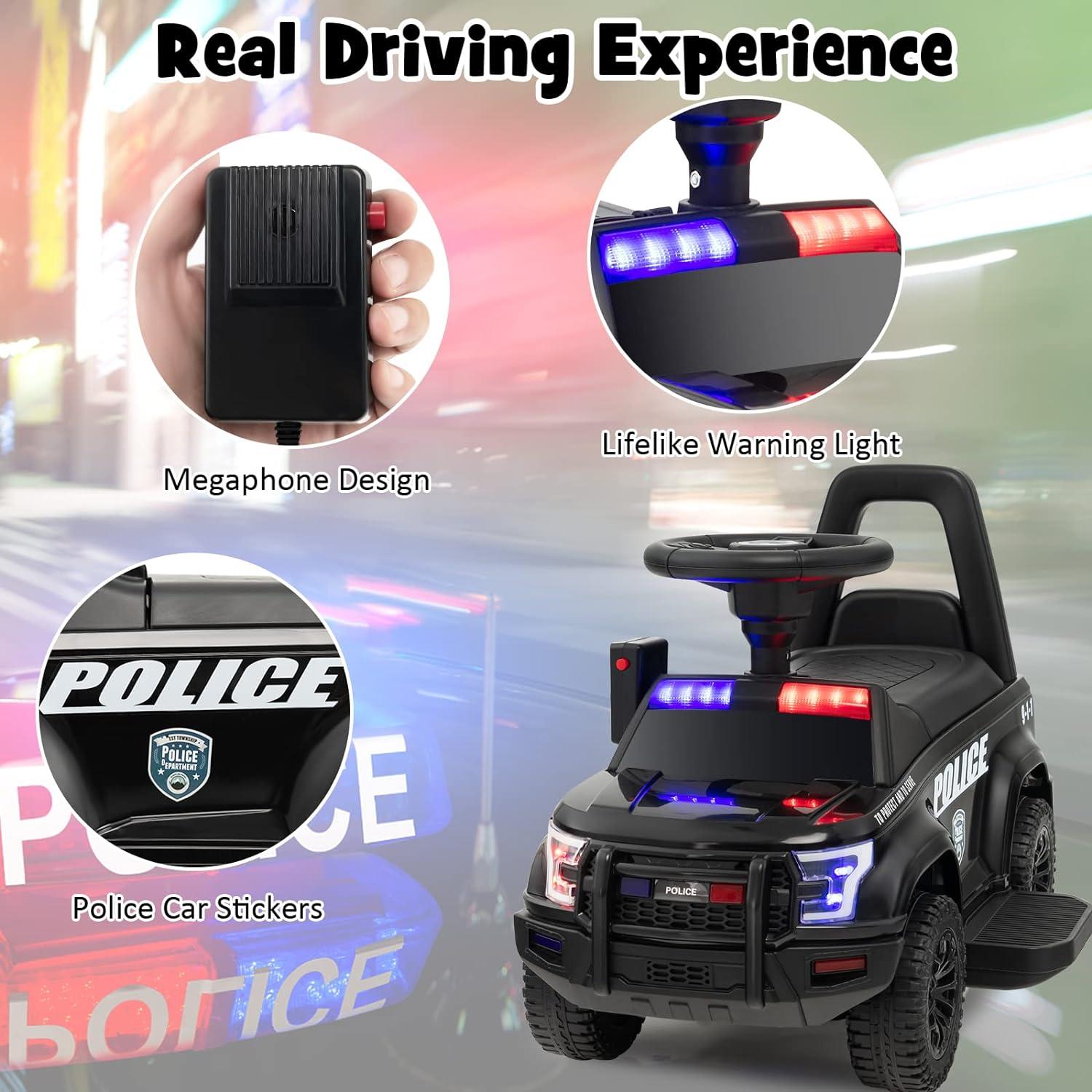 Coche de Empuje HONEY JOY Policía con Música y Luces