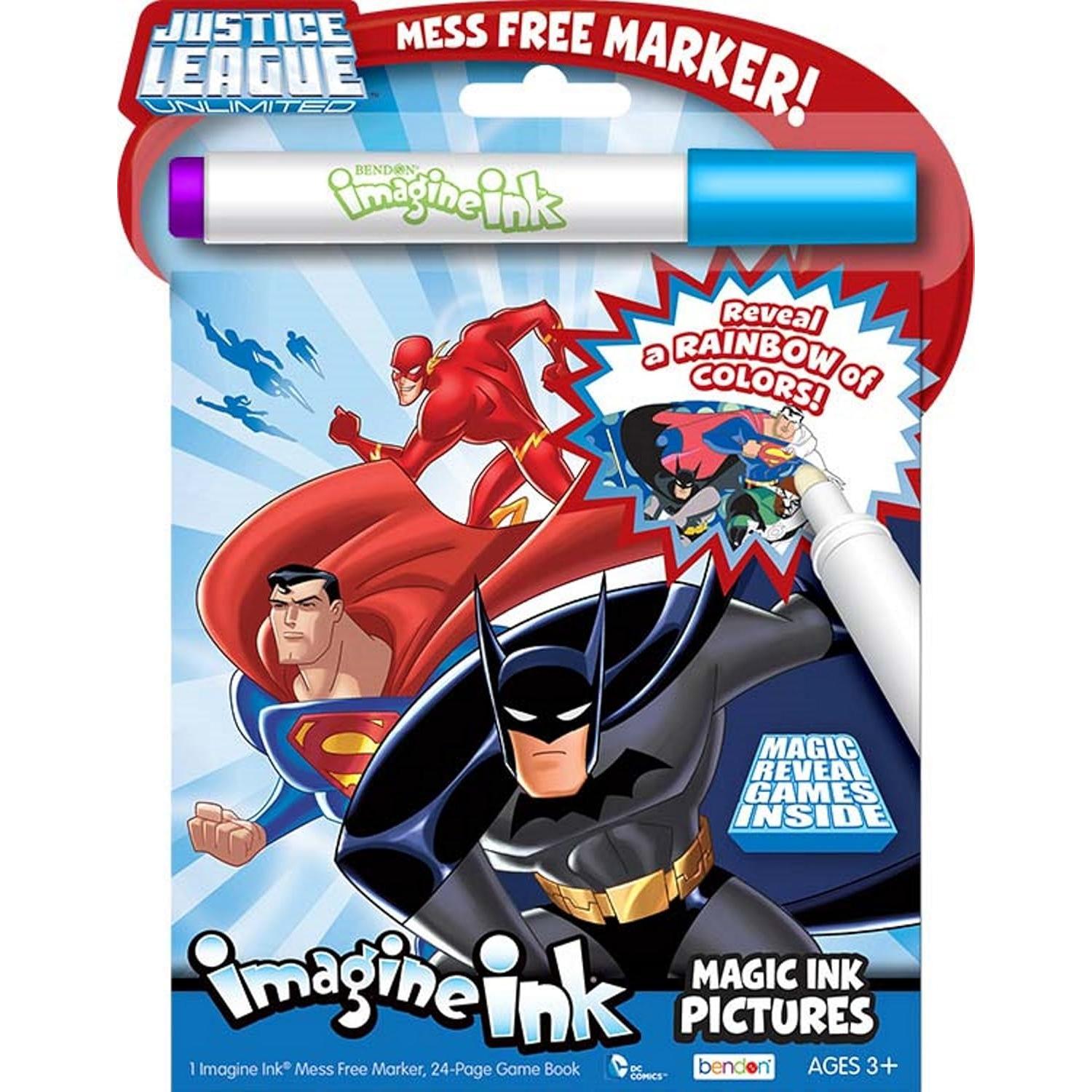 Paquete de 3 Libros de Actividades Imagine Ink - Liga de la Justicia, Spider-Man, Tortugas Ninja