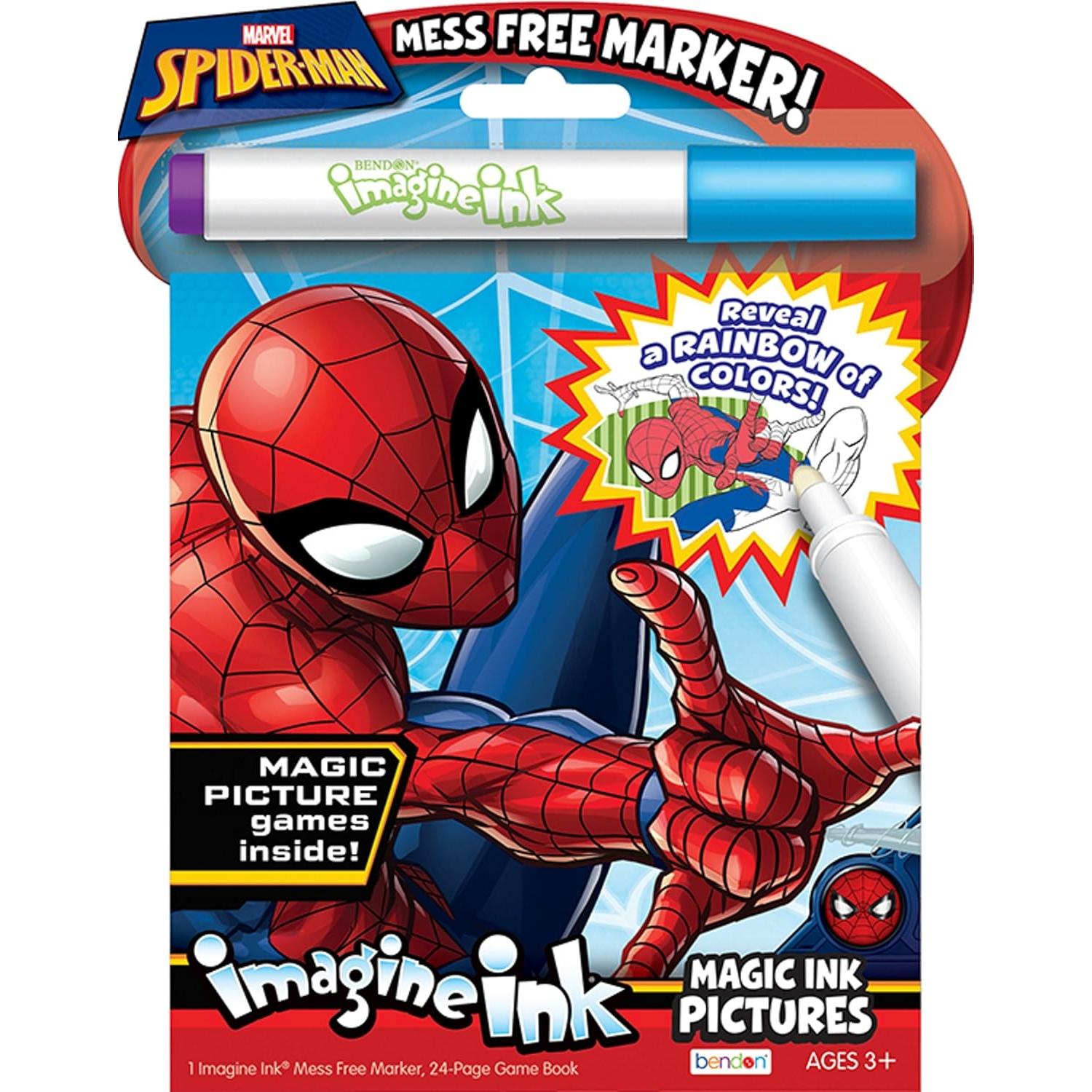 Paquete de 3 Libros de Actividades Imagine Ink - Liga de la Justicia, Spider-Man, Tortugas Ninja