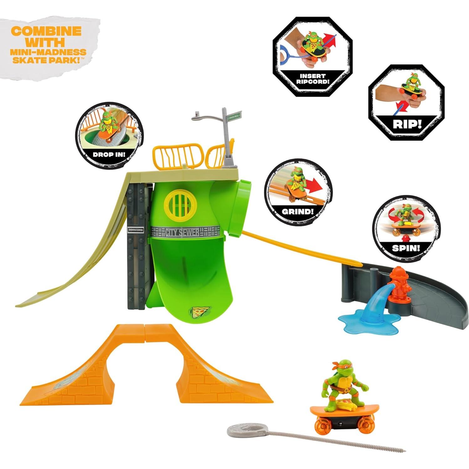 Parque de Patinaje Tortugas Ninja TMNT Michelangelo 18 Piezas