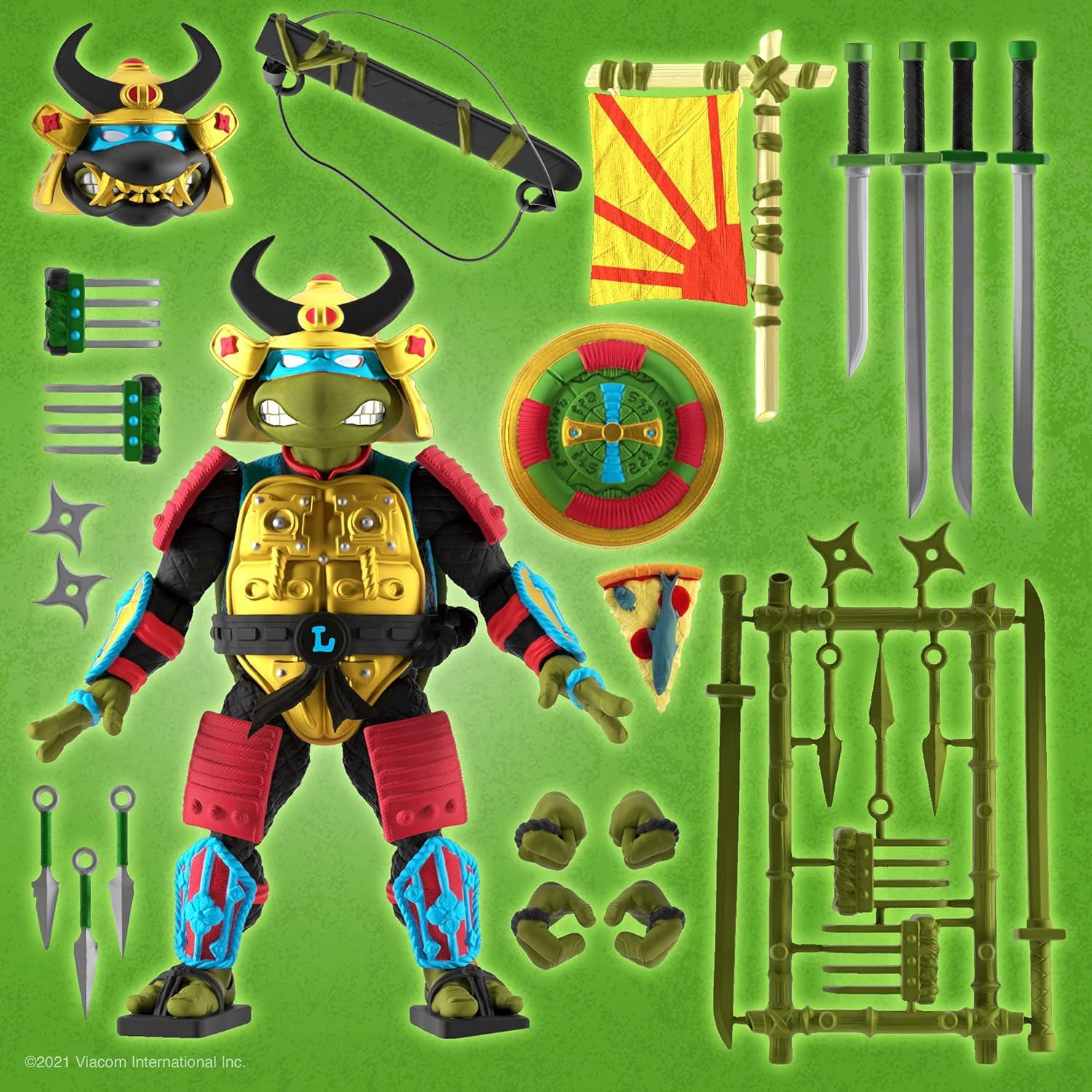 Figura de Acción Tortugas Ninja Super7 Leonardo Samurai 17.78 cm