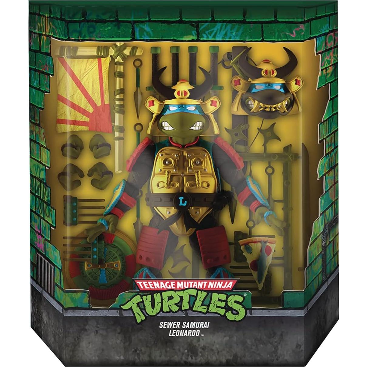 Figura de Acción Tortugas Ninja Super7 Leonardo Samurai 17.78 cm