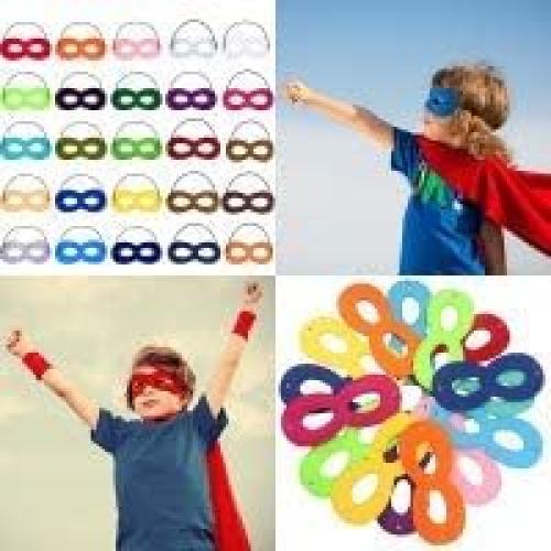 Máscaras de Superhéroe 25 Pcs Fieltro Ajustables para Niños y Adultos