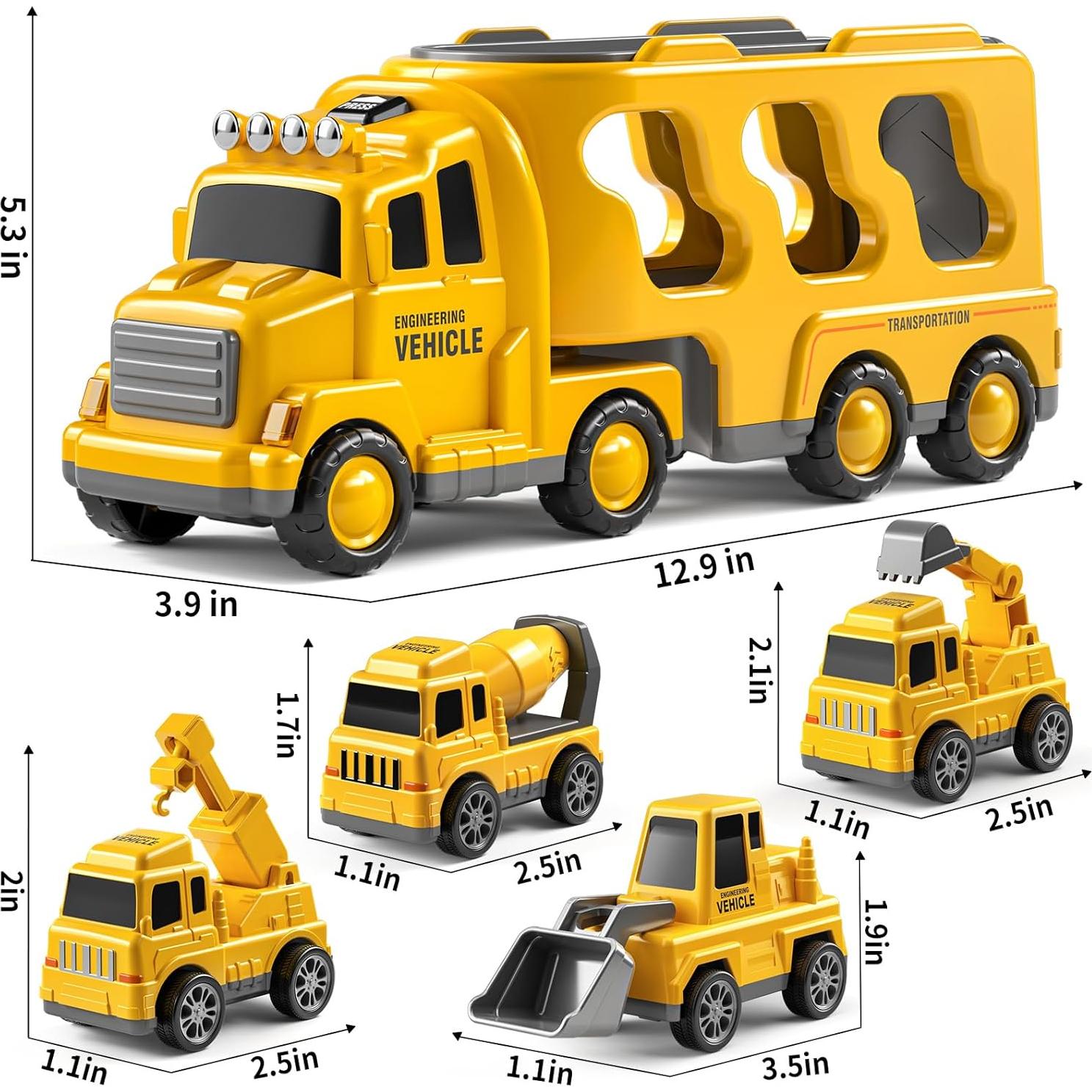 Camión de Construcción 5 en 1 Suxing Toy para Niños 2-4 Años