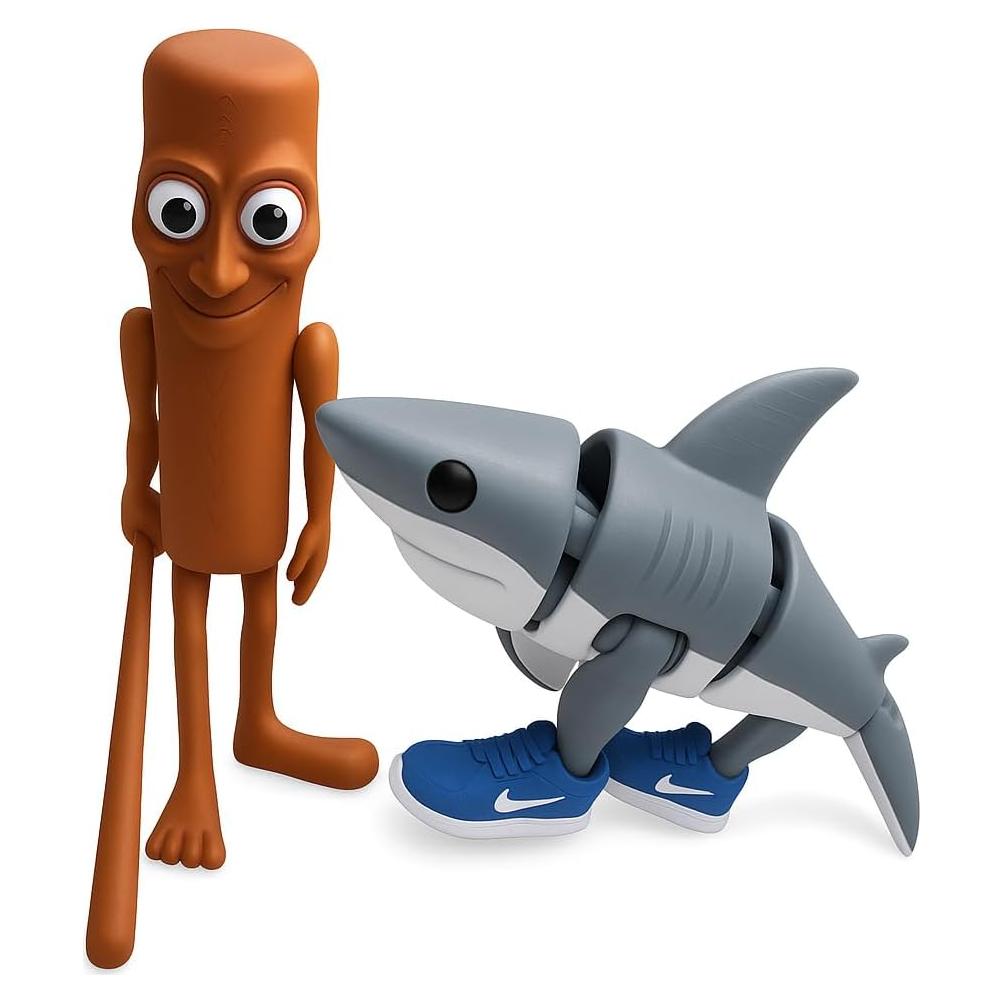 Figura Articulada Brainrot Tung Tung + Tralalero 20.32 cm