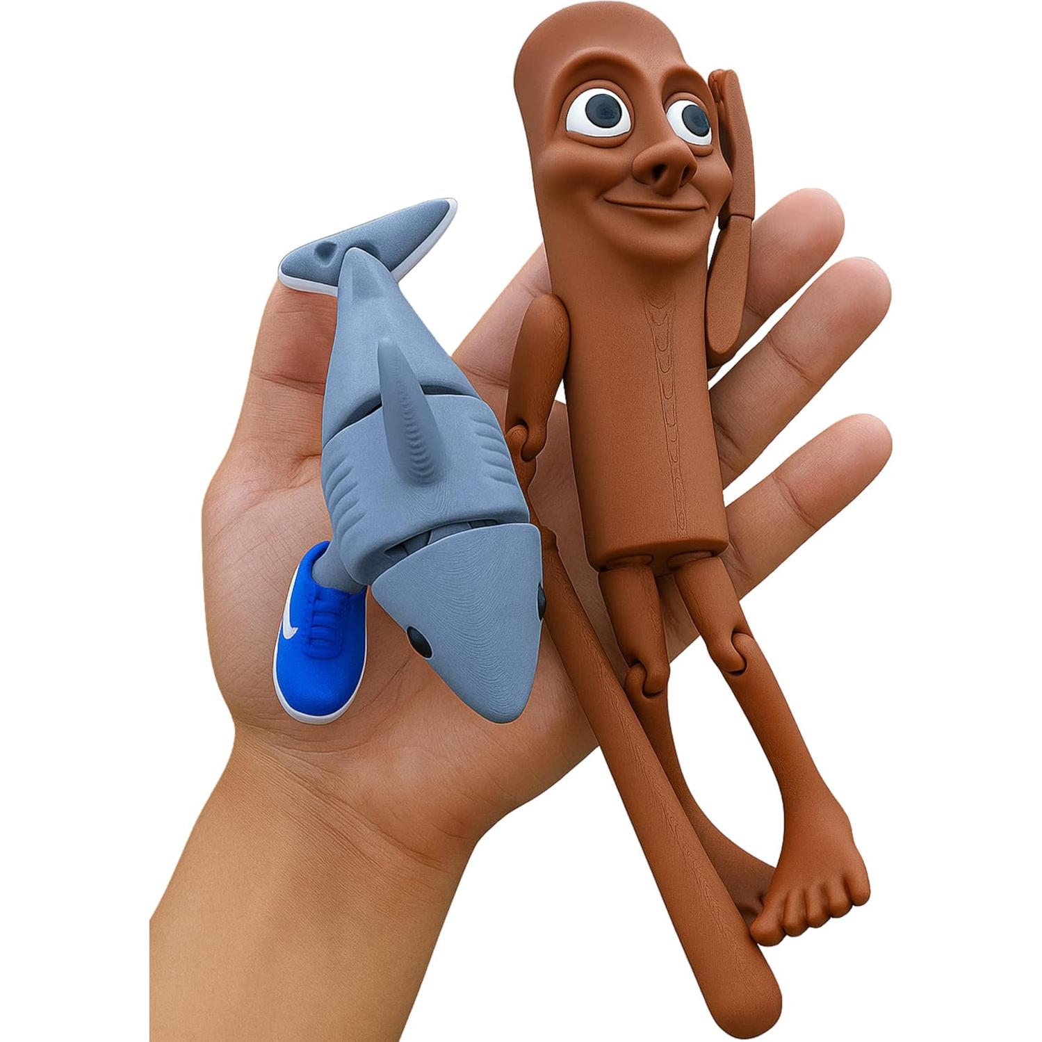 Figura Articulada Brainrot Tung Tung + Tralalero 20.32 cm