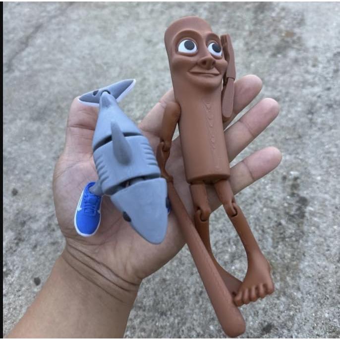 Figura Articulada Brainrot Tung Tung + Tralalero 20.32 cm