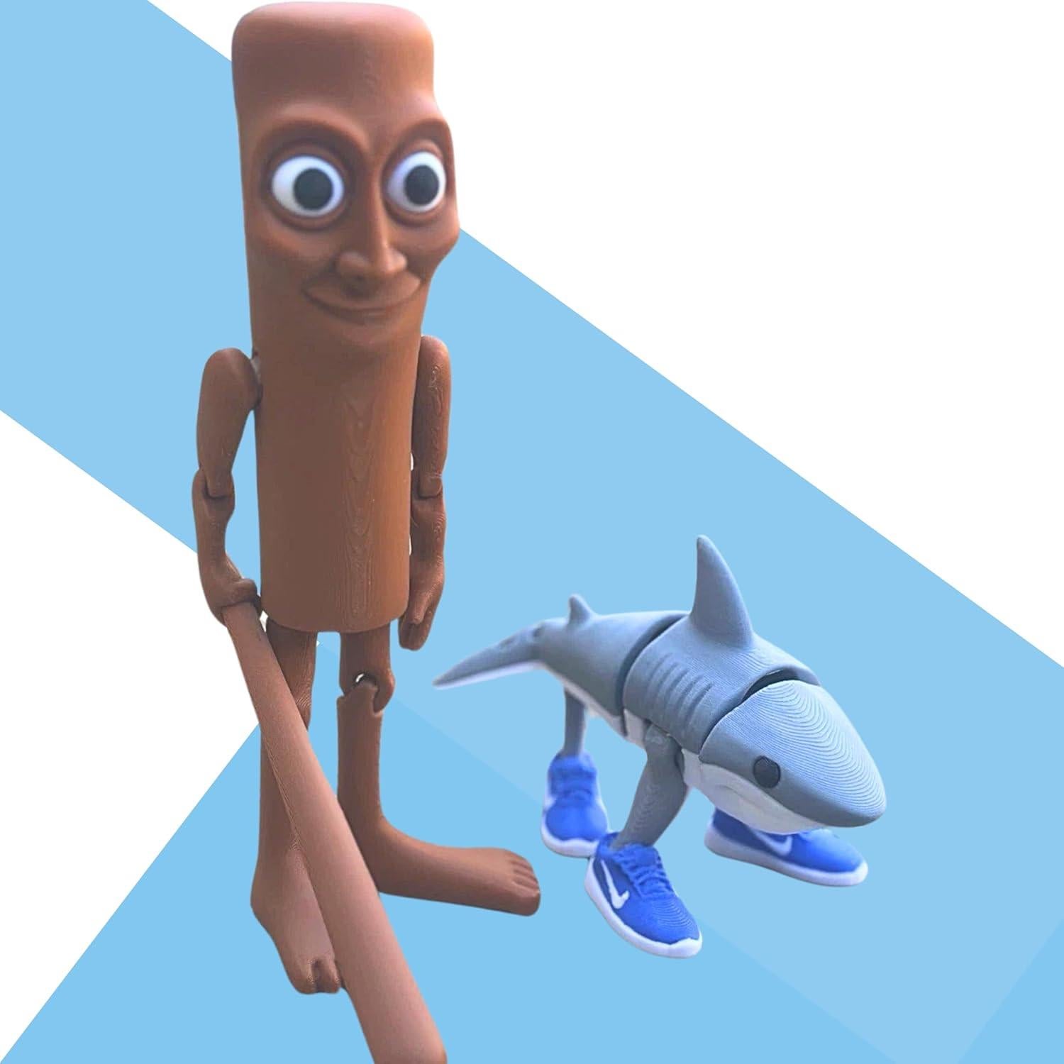 Figura Articulada Brainrot Tung Tung + Tralalero 20.32 cm