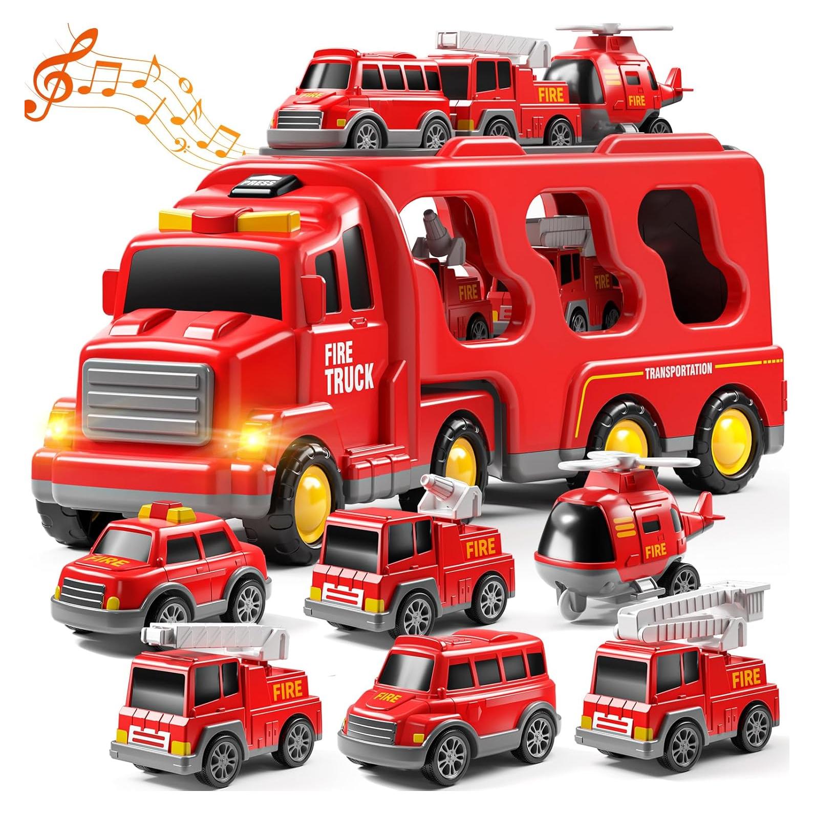 Camión de Bomberos 7 en 1 JUKUDAHU con Sonido y Luz